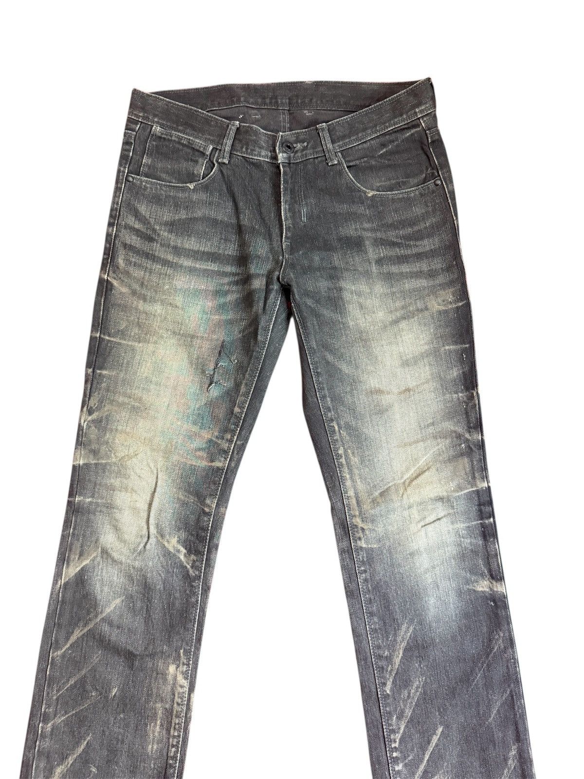 Neil Barrett NEIL BARRET BLACK DISTRESS DESIGN SLIM TYPE Size US 32 / EU 48 - 2 Thumbnail