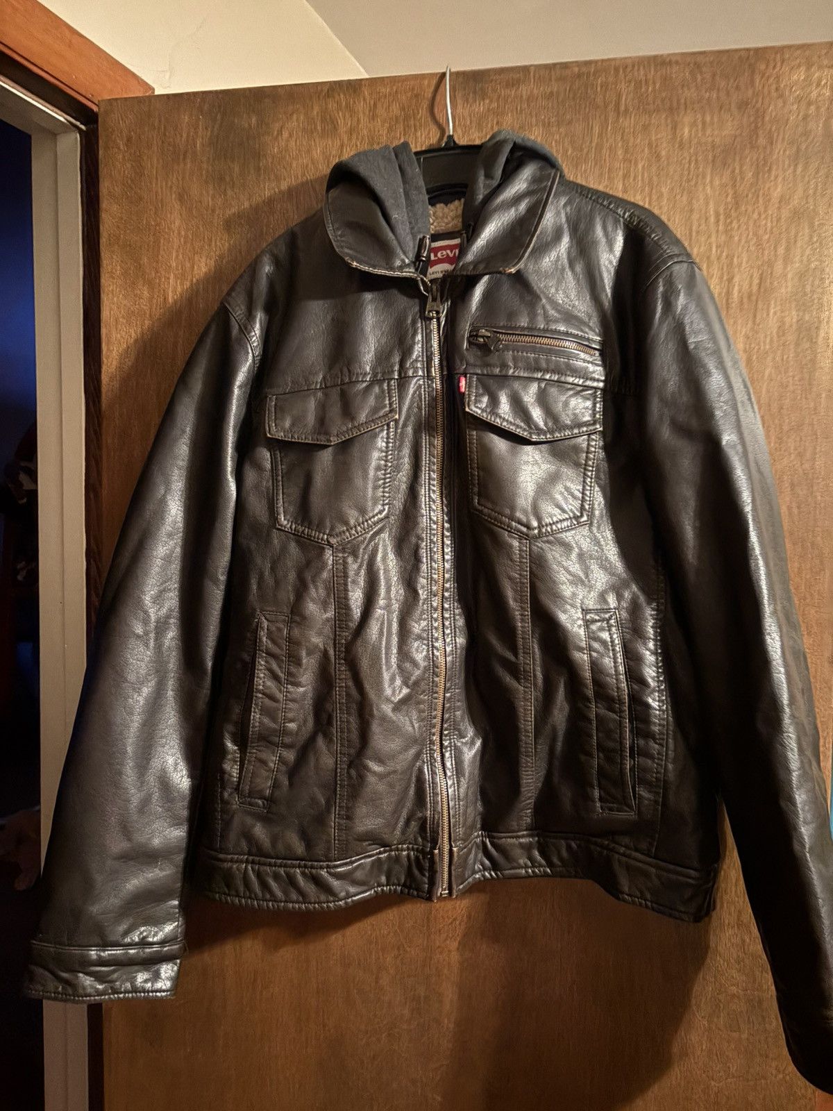 Levi's × Stussy Levi's x Stussy Leather Trucker Jacket | Grailed