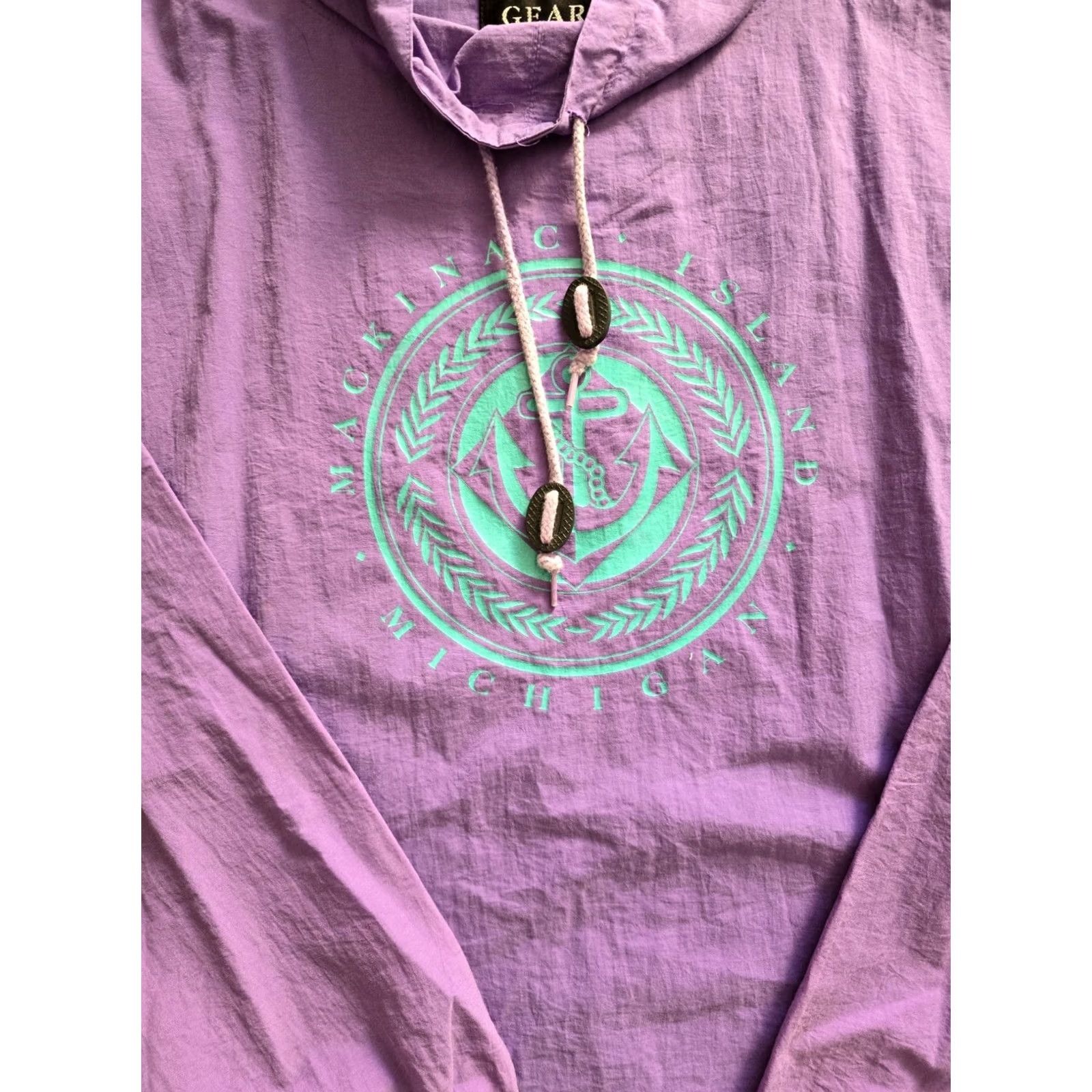 Vintage VINTAGE Mackinac Island Purple Wind Breaker Jacket Unisex Medium-XL 80s 90s GEAR FOR SPORTS Windbreaker Jacket Womens Mens Size M / US 6-8 / IT 42-44 - 5 Thumbnail
