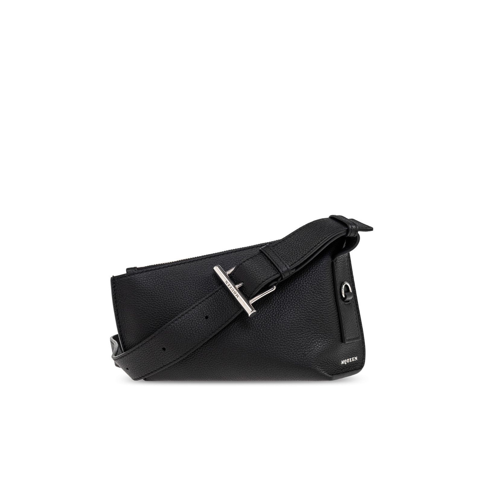 ALEXANDER MCQUEEN Black Leather Shoulder Bag New