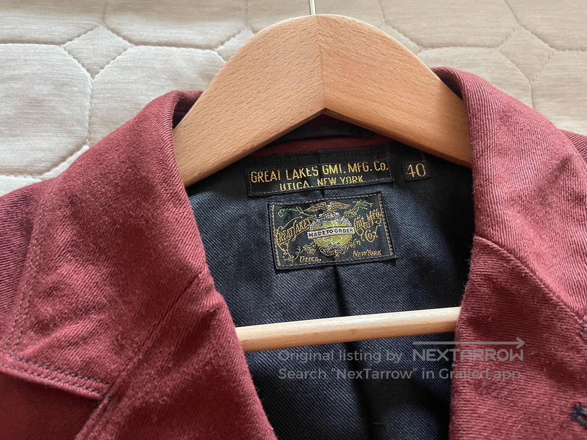 Freewheelers rich red heavy moleskin jacket for men. Size US M / EU 48-50 / 2 - 2 Thumbnail