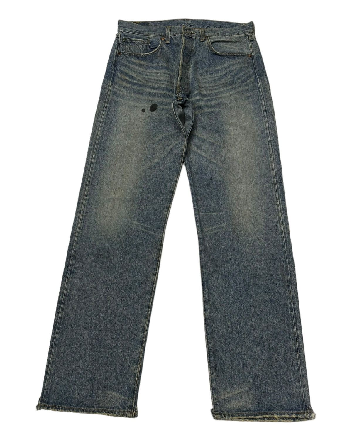 Levi's LEVIS 501 SELVEDGE DISTRESSED DENIM JEANS Size US 32 / EU 48 - 9 Thumbnail