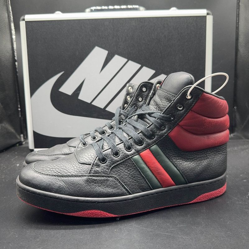 Gucci Gucci Ronnie High-Top Sneakers in Black and Red 0079 Size US 9.5 / EU 42-43 - 1 Thumbnail