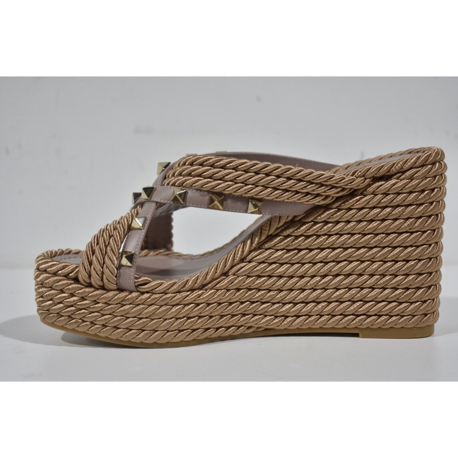 Valentino Valentino Rockstud Torchon Poudre Nude Cord Rope Size US 11 / IT 41 - 9 Thumbnail