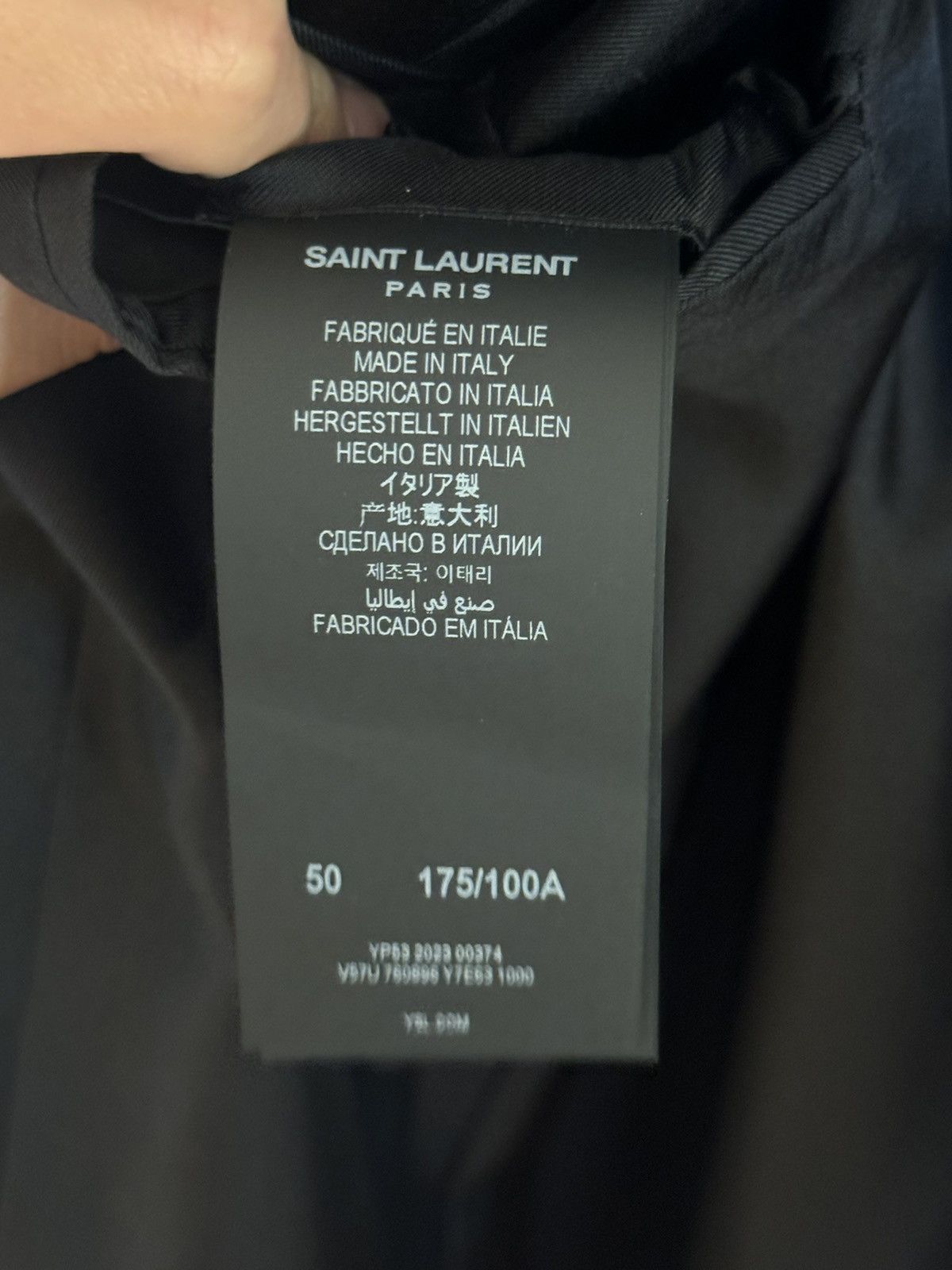 Saint Laurent Paris Saint Laurent FW23 Tuxedo Jacket in GRAIN DE POURDRE Size 50S - 4 Thumbnail