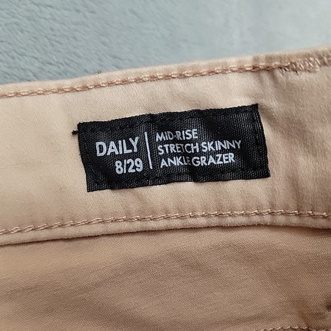Buffalo David Bitton Buffal David Bitton Pants Women 8 29 Peach Stretch Skinny Ankle Grazer Chino Size 30" / US 8 / IT 44 - 4 Thumbnail