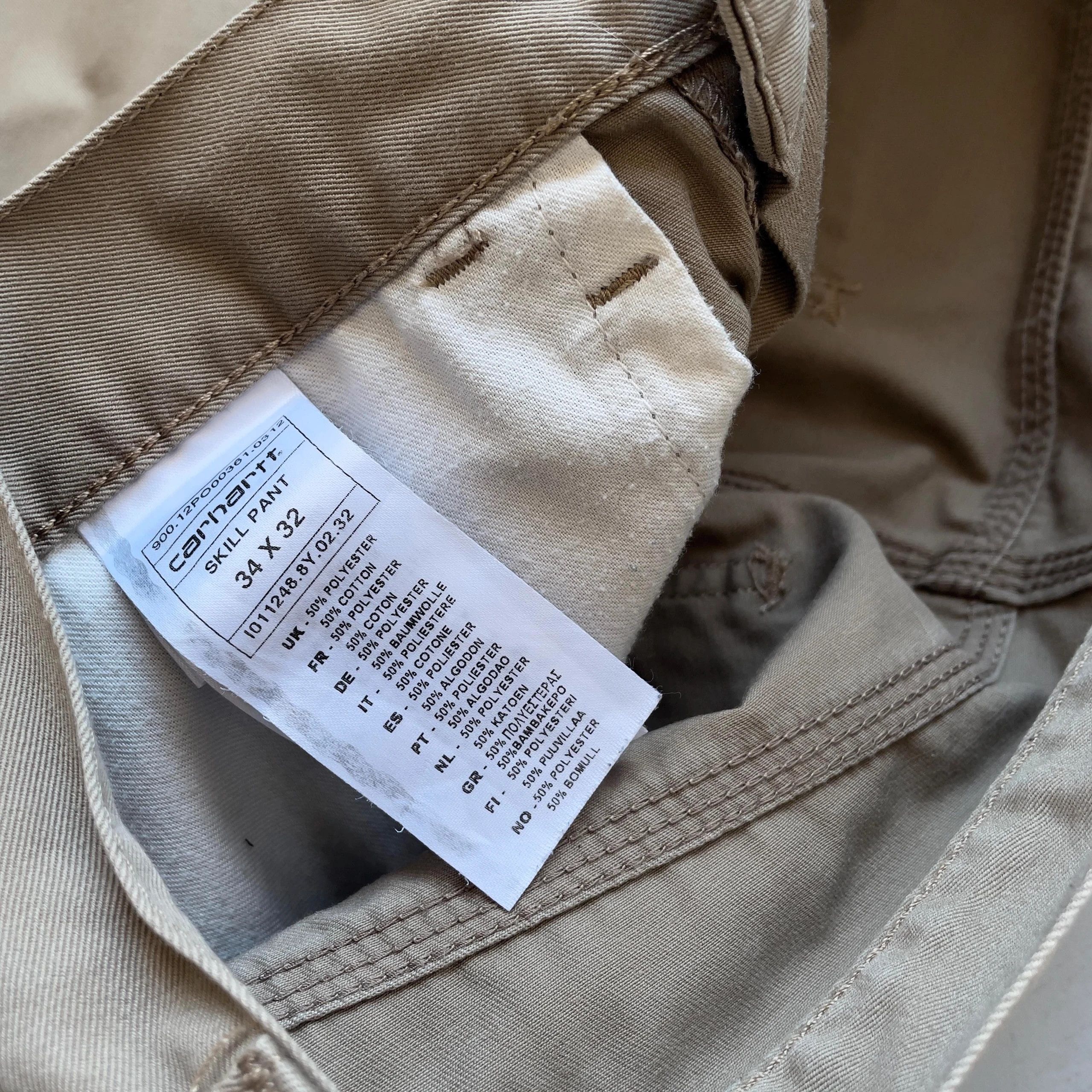 Carhartt × Carhartt Wip Carhartt WIP Skill Work Pants Beige Size 34x32 Size US 34 / EU 50 - 7 Thumbnail