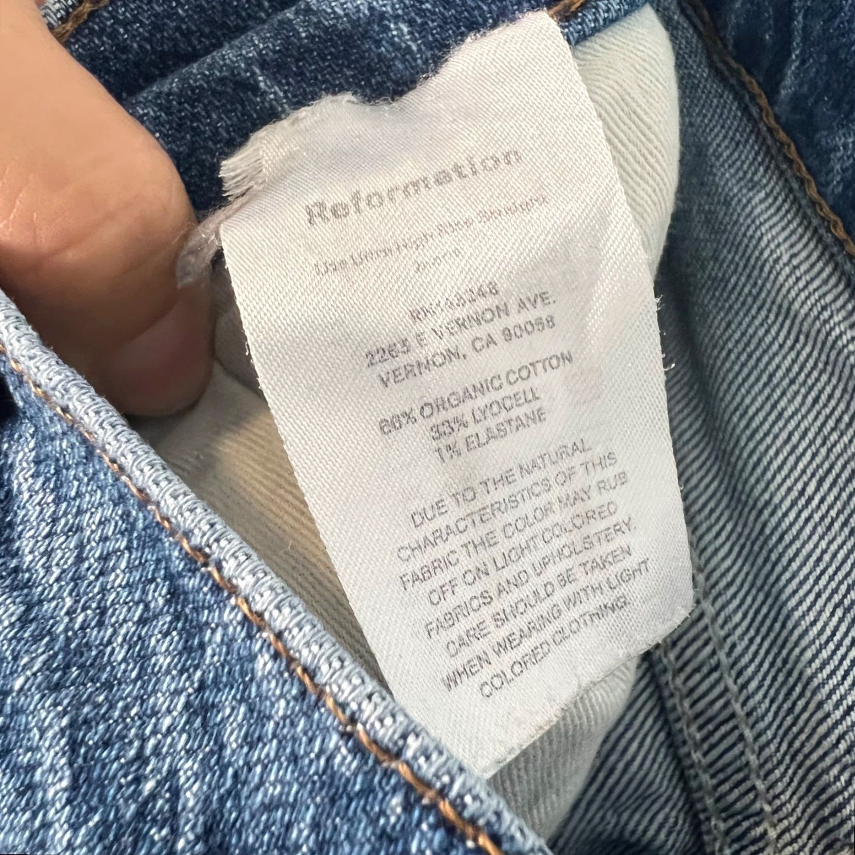 Reformation Reformation Jeans Women 25 High-Rise Straight Denim Huntington Blue 5-Pocket Womens Adult Fashion Jeans Size 42" / US 20 - 4 Thumbnail