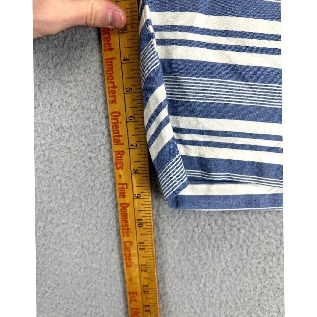 J.Crew J.CREW Shorts Mens 32X9 Blue Striped Khakis Chino Flat Front NEW Size US 32 / EU 48 - 8 Thumbnail