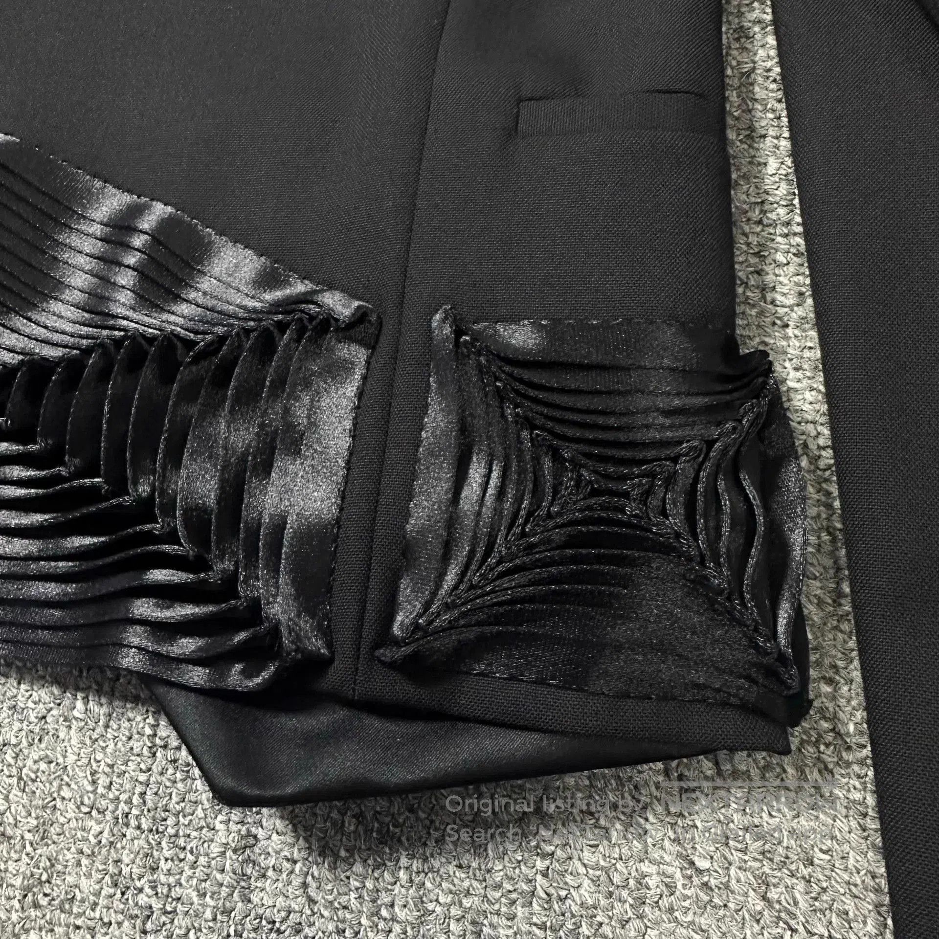 Dior Black Formal Fringe-Detailed Tailored Jacket. Size US M / EU 48-50 / 2 - 6 Thumbnail