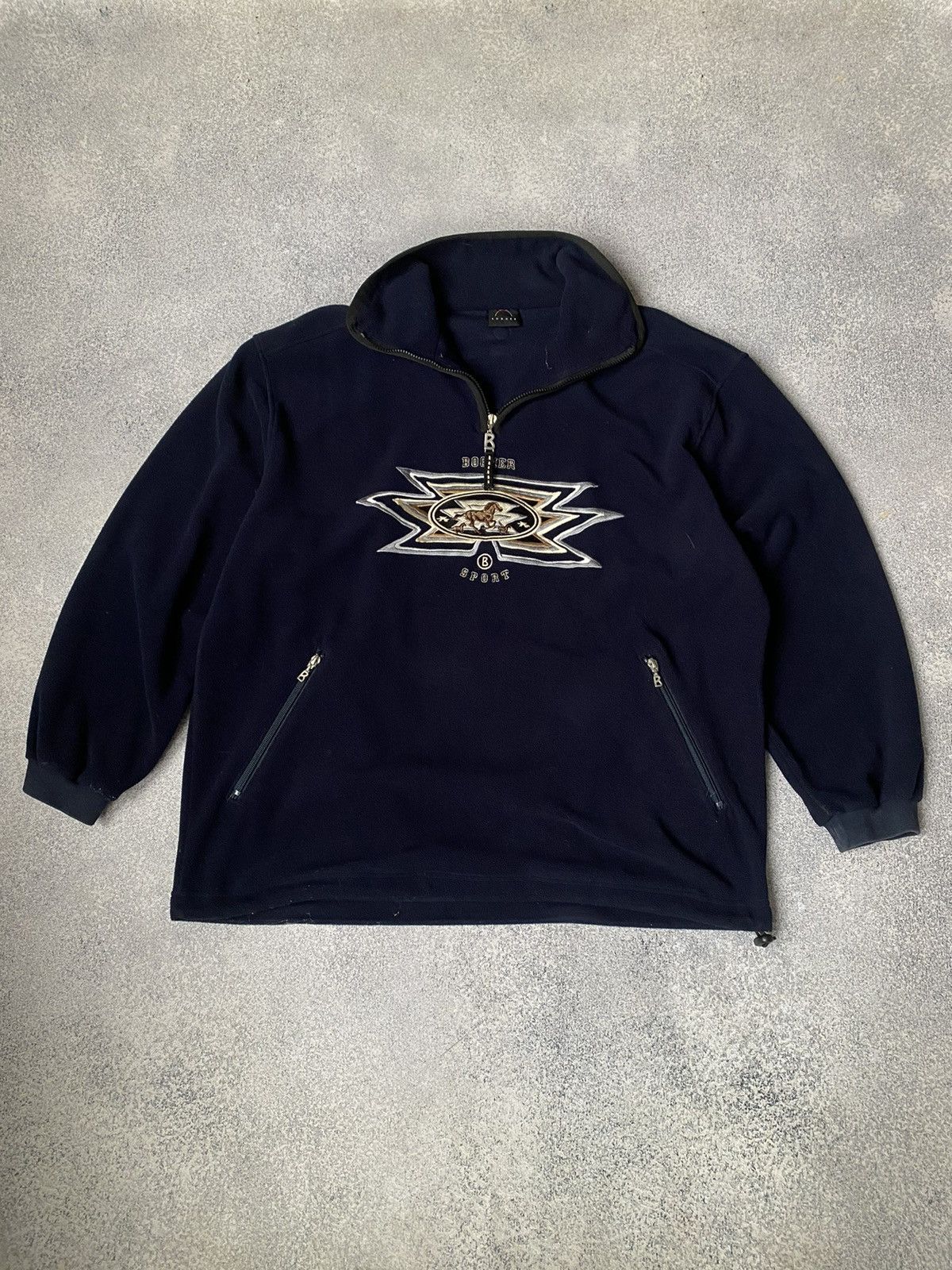 Bogner × Vintage Vintage VINTAGE BOGNER POLAR FLEECE 1/4 ZIP LARGE Size US L / EU 52-54 / 3 - 6 Thumbnail
