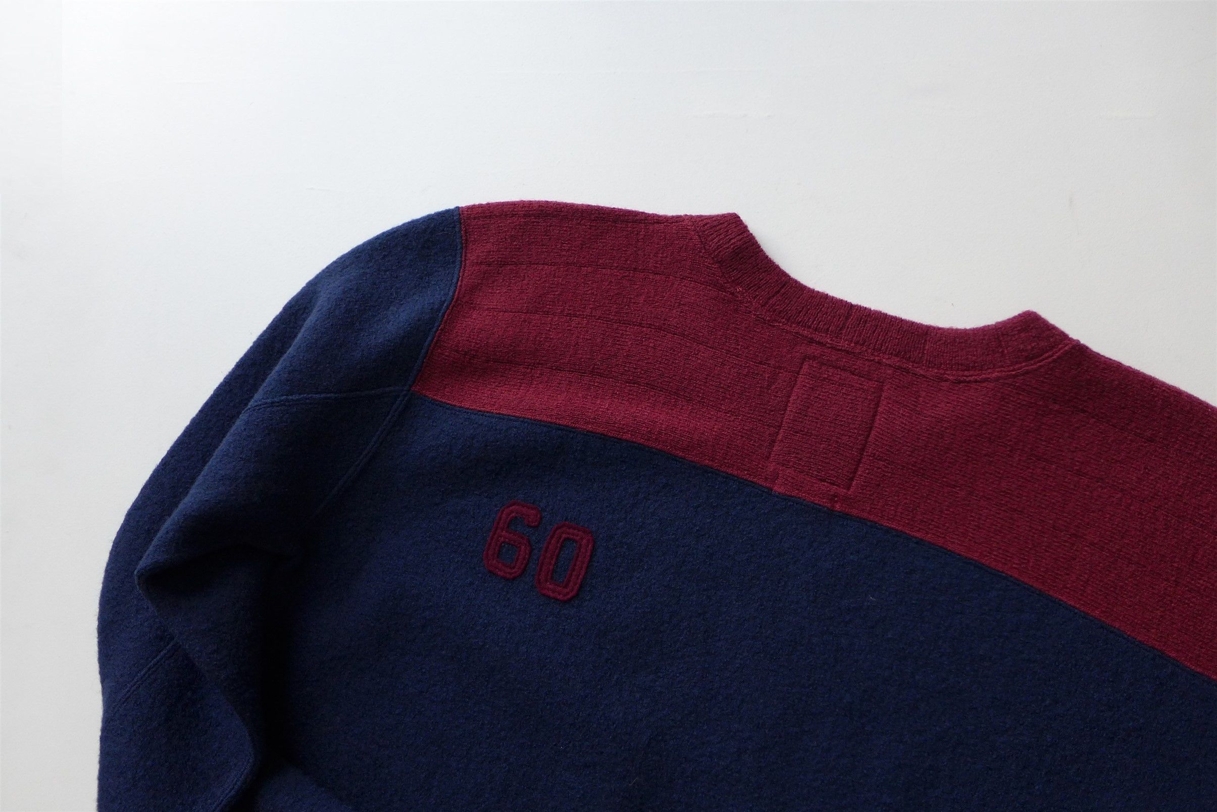 Visvim Visvim Isles Knit Prime Sweater - Navy & Merlot Wool Size US M / EU 48-50 / 2 - 7 Thumbnail