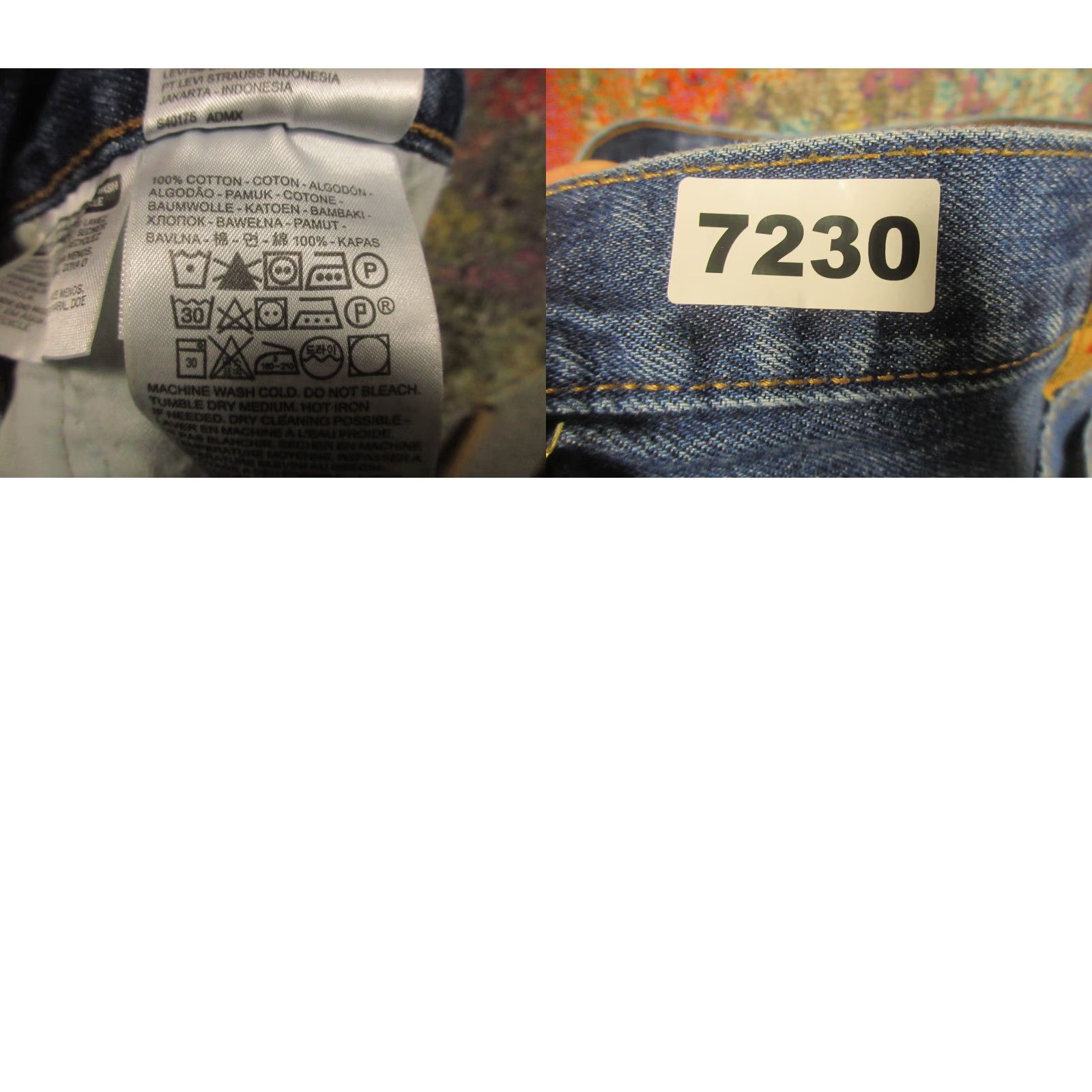Levi's VINTAGE LEVI'S 501 Jeans 35x30 Mens Blue Denim Button Fly Straight Classic Fit 5-Pocket Mid Rise US 501 Series Size US 35 - 8 Thumbnail