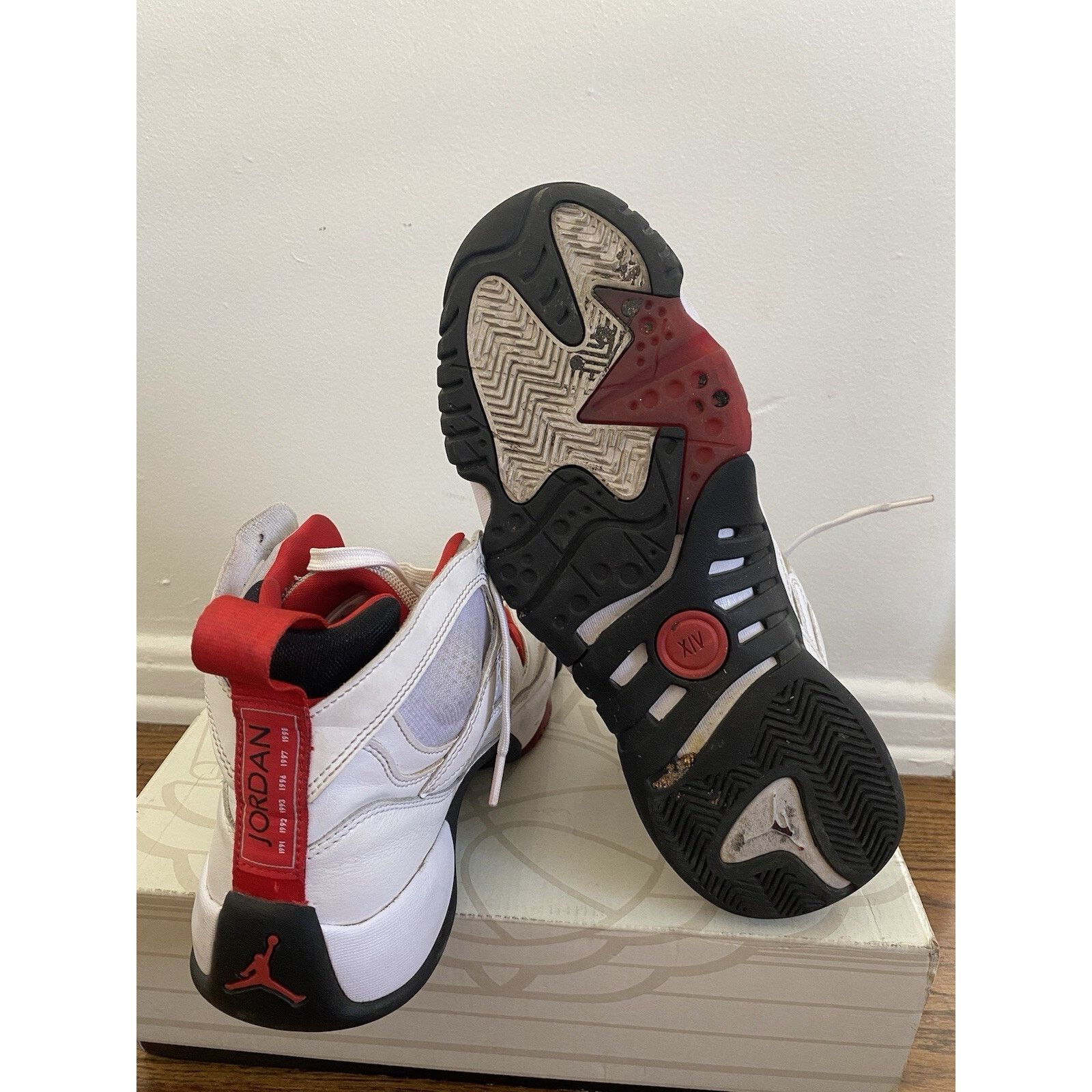 Nike Nike Air Jordan Jumpman Two Trey Shoes White Red Size US 11 / EU 44 - 5 Thumbnail