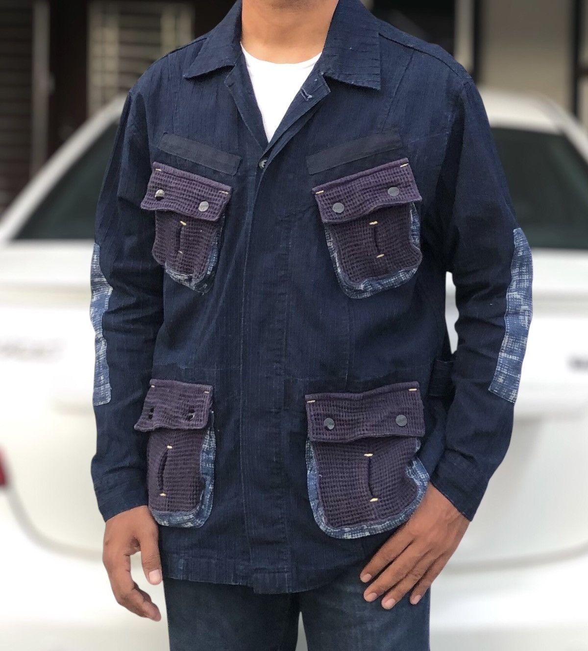 Elhaus Japanese Elhaus Coverall Kendogi Indigo Patchwork Jacket Size US L / EU 52-54 / 3 - 7 Thumbnail