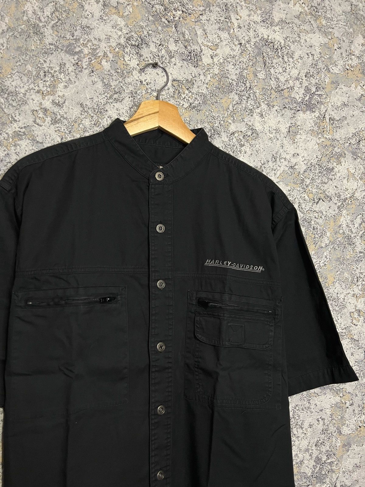 Vintage Harley Davidson Denim Button Up Work Mechanic Shirt Size US M / EU 48-50 / 2 - 2 Thumbnail