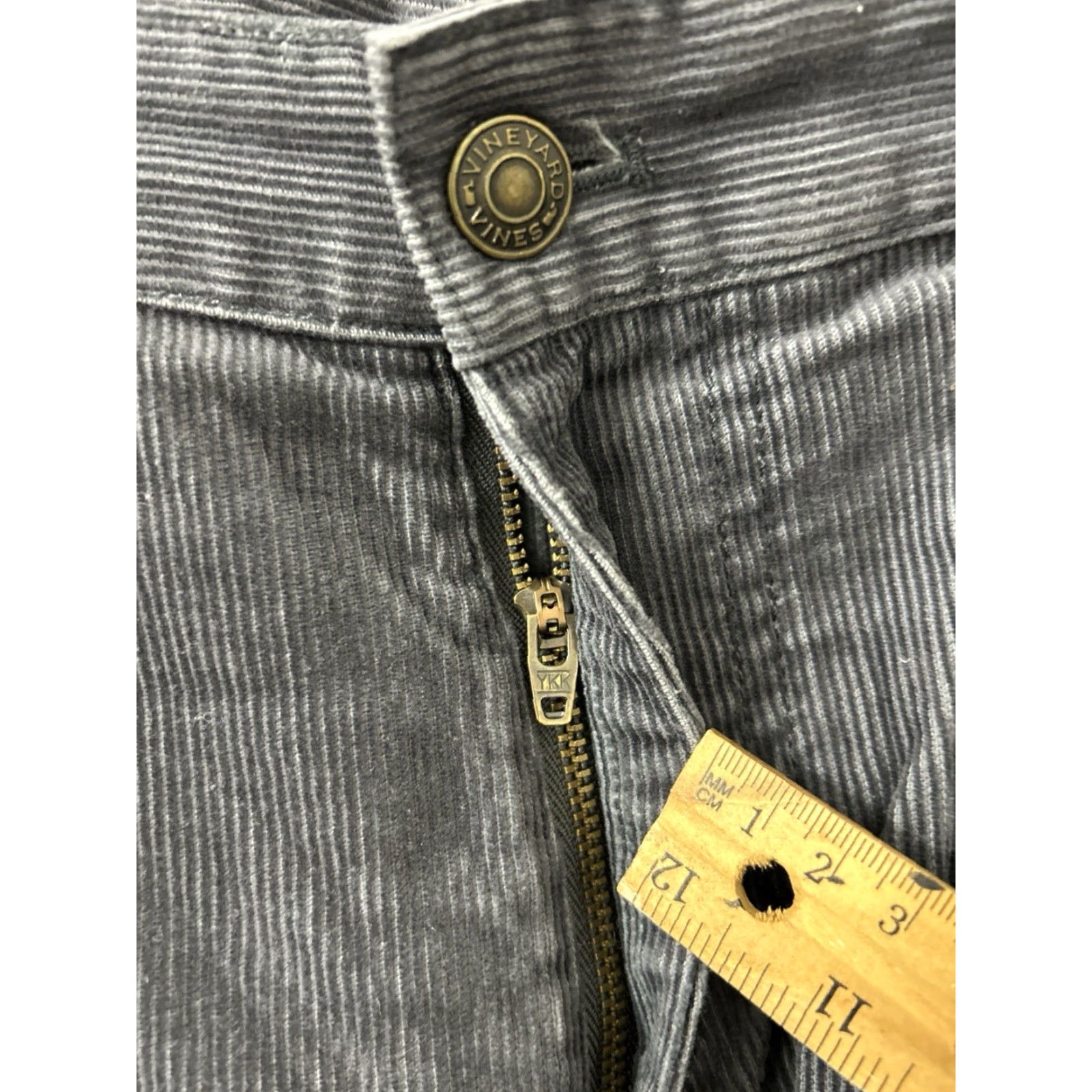 Vineyard Vines Vineyard Vines Pants Mens 32x32 Gray Corduroy 5 Pocket Zipper Button Logo Chino Trousers Size US 32 / EU 48 - 5 Thumbnail