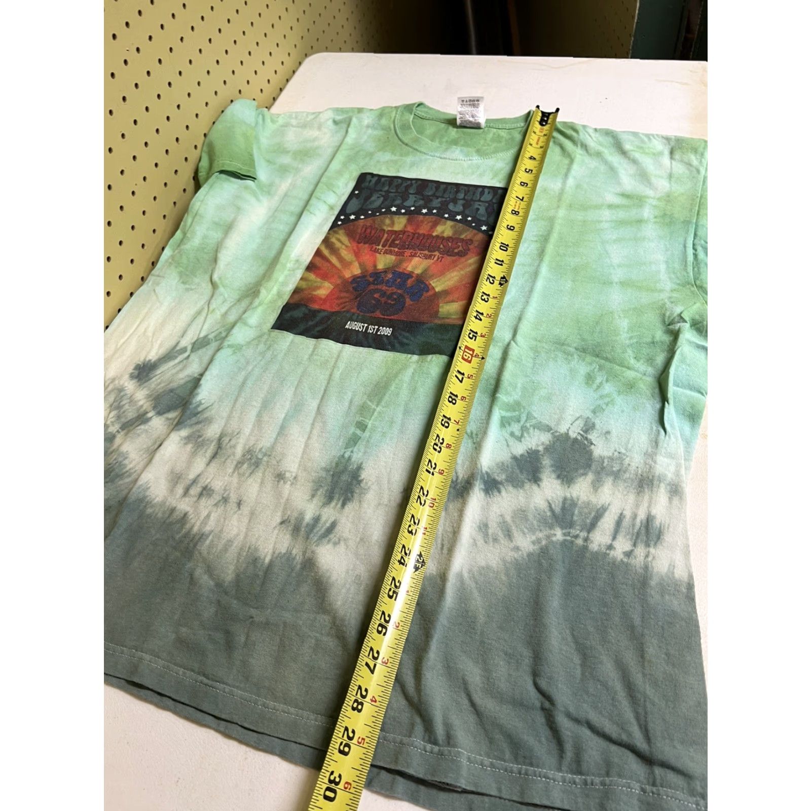 Fruit Of The Loom Mens 2XL Jerry Jam Lake Dunmore Vermont T-Shirt Band 2009 2010 Grateful Dead Cover Multicolor Cotton Crew Neck Mens Size US XXL / EU 58 / 5 - 8 Thumbnail