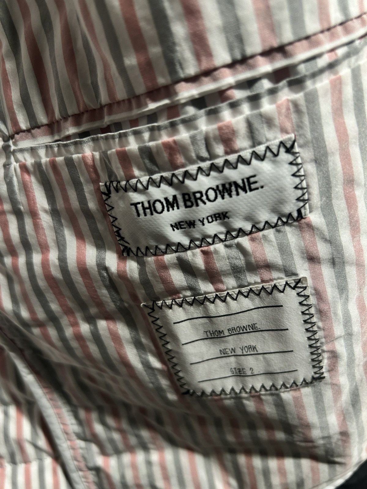 Thom Browne Thom Browne four bars jacket quilted down size 2 Navy Size US M / EU 48-50 / 2 - 6 Thumbnail