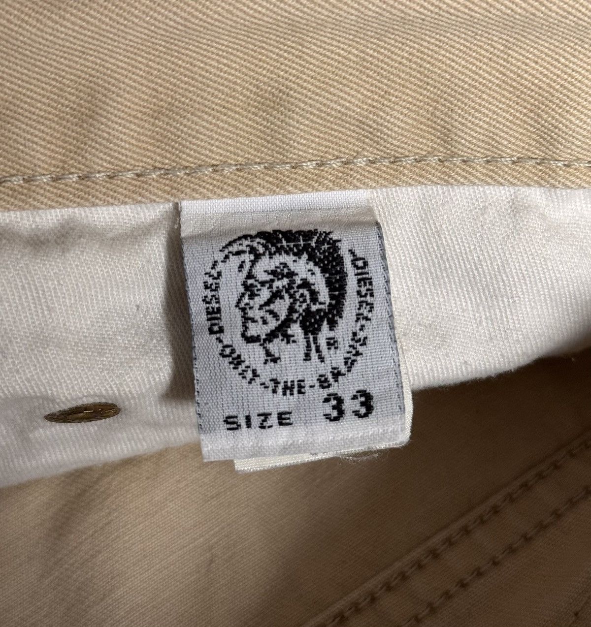 Diesel × Vintage Vintage Diesel Beige Denim Pants Avantgarde Size US 33 - 9 Thumbnail