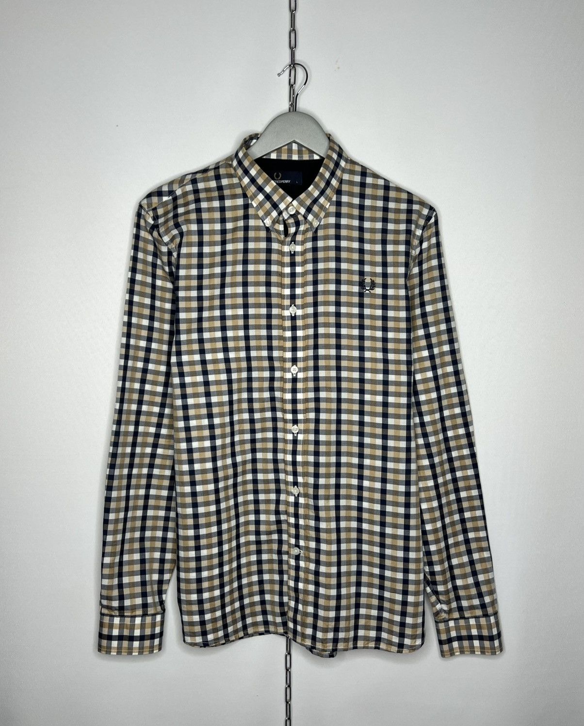 Fred Perry Fred Perry Plaid Shirt Tee Long Sleeve Casual Size US L / EU 52-54 / 3 - 1 Thumbnail