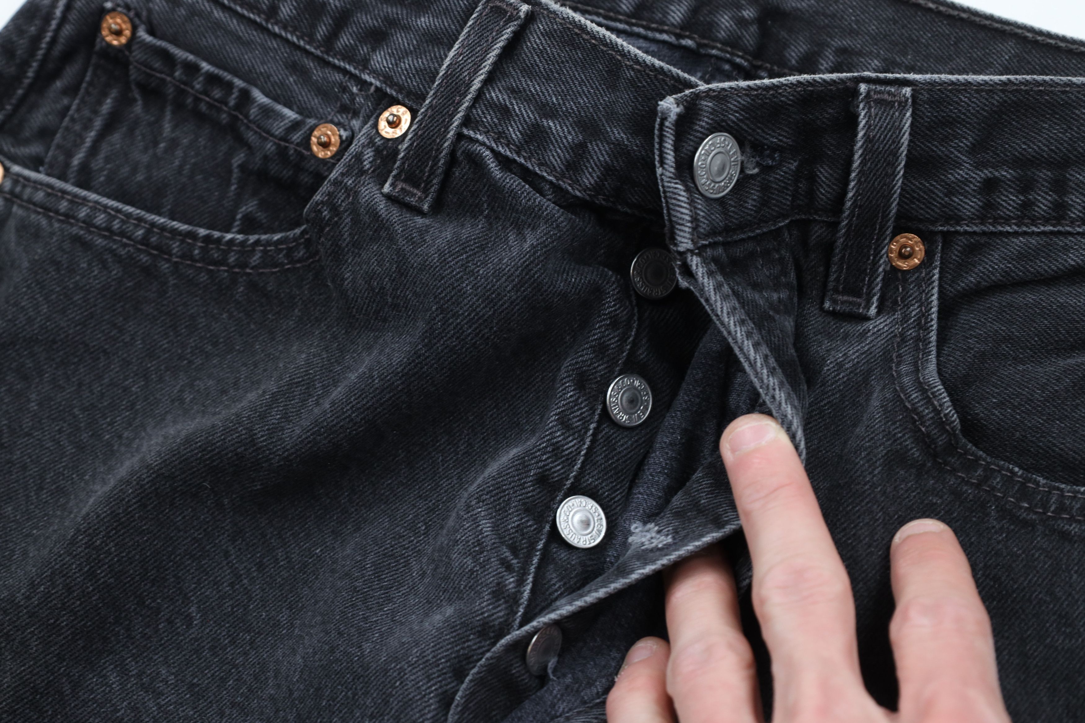 Levi's × Vintage Vintage 90s Levis 501xx Fit Button Fly Jeans Black USA Size US 32 / EU 48 - 7 Thumbnail