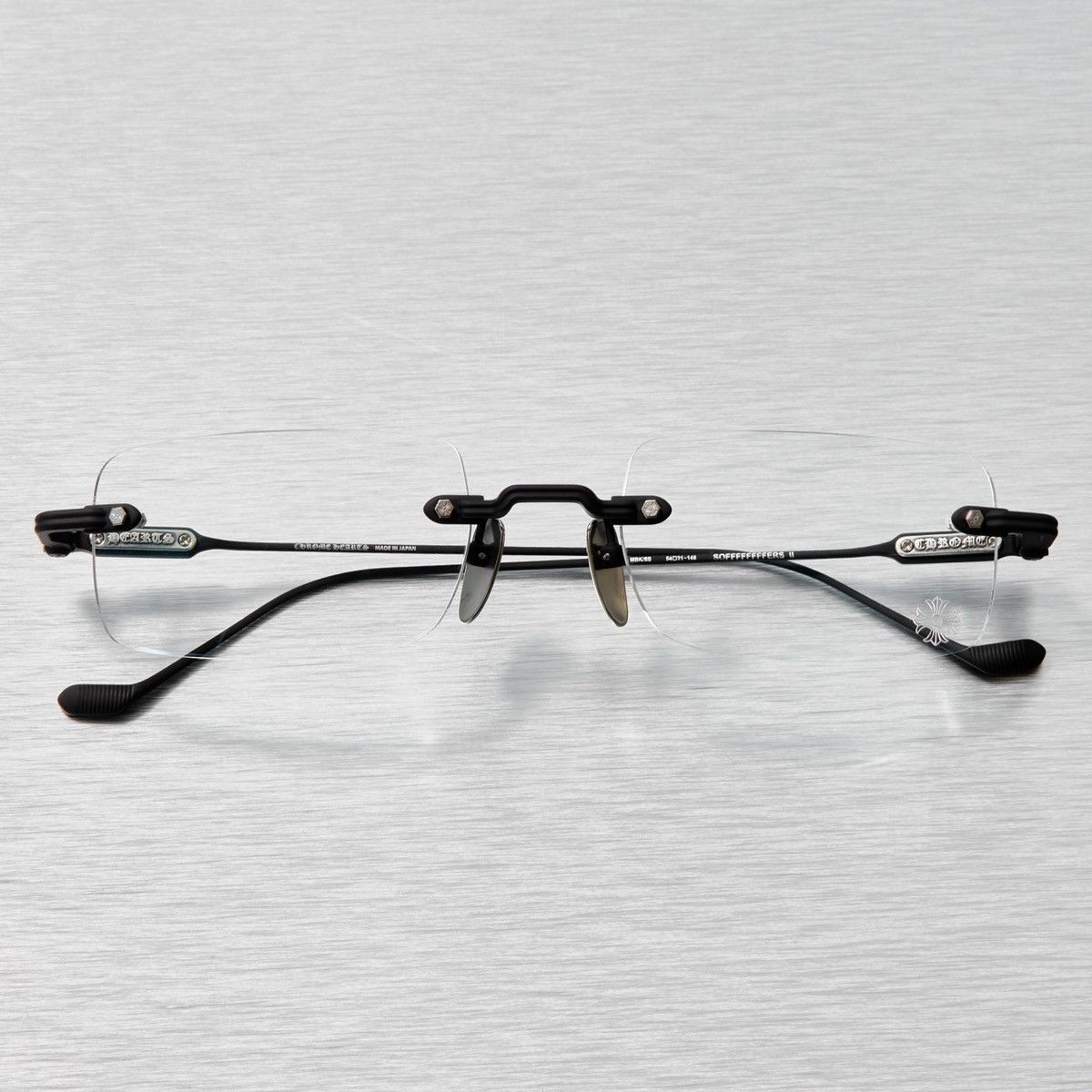 Chrome Hearts CHROME HEARTS SOFFFFFFFFERS II MATTE BLACK/SHINY SILVER GLASSES Size ONE SIZE - 7 Thumbnail