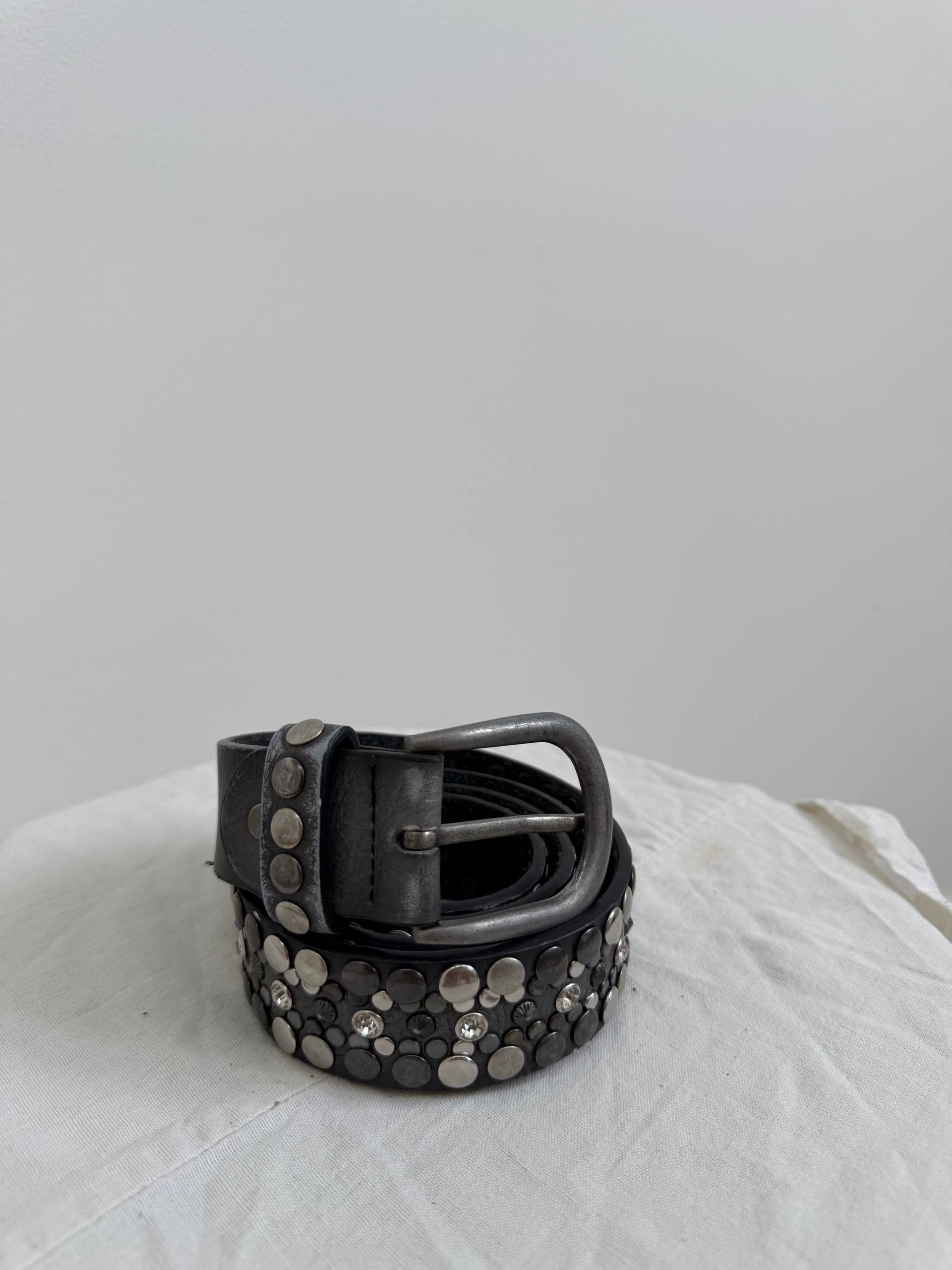 Japanese Brand Y2K Heavy Studded Leather Belt Punk Grunge Rockstar Size ONE SIZE - 4 Thumbnail
