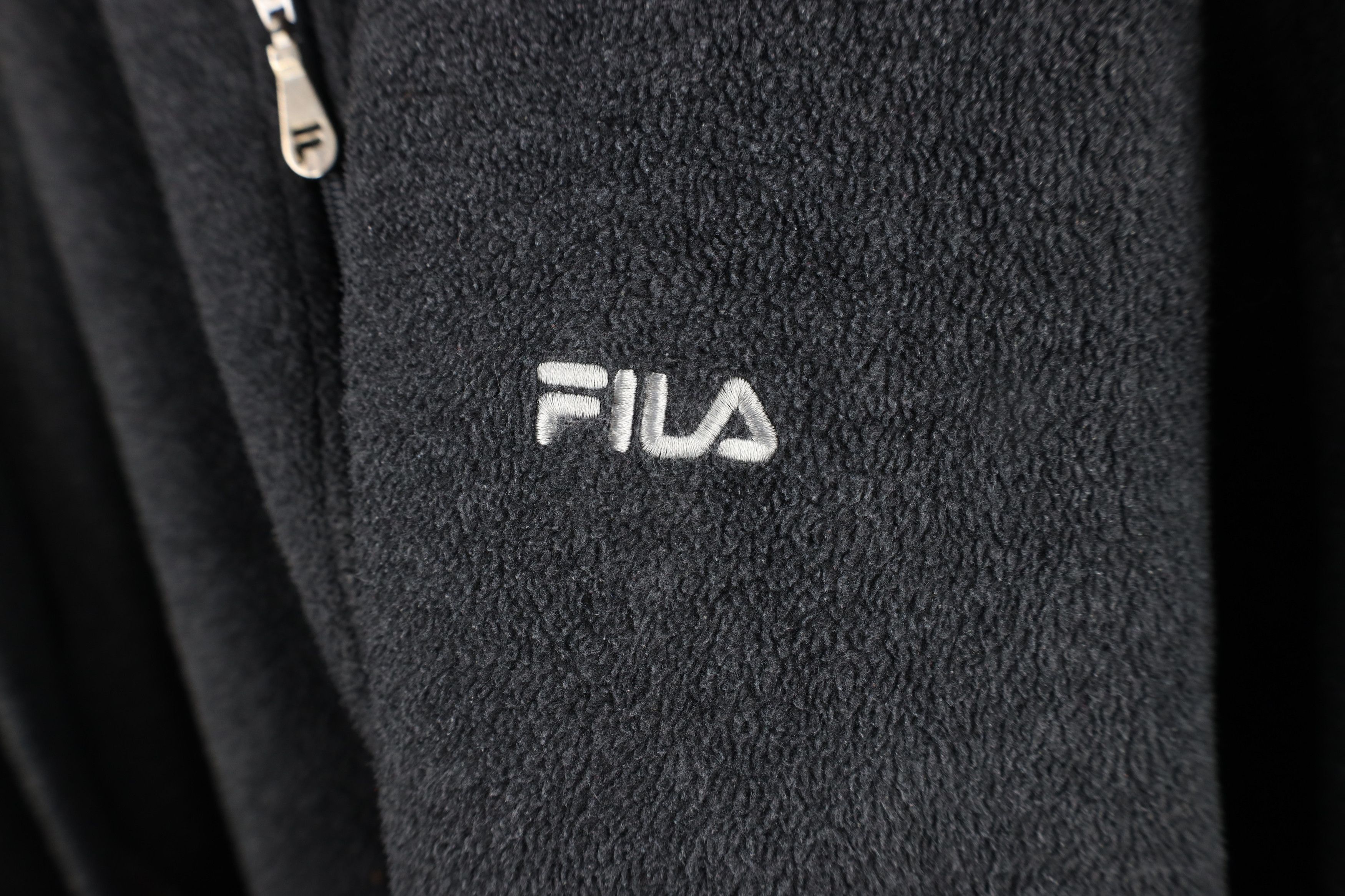 Fila × Vintage Vintage 90s Fila Spell Out Fleece Half Zip Pullover Sweater Size US XXL / EU 58 / 5 - 4 Thumbnail