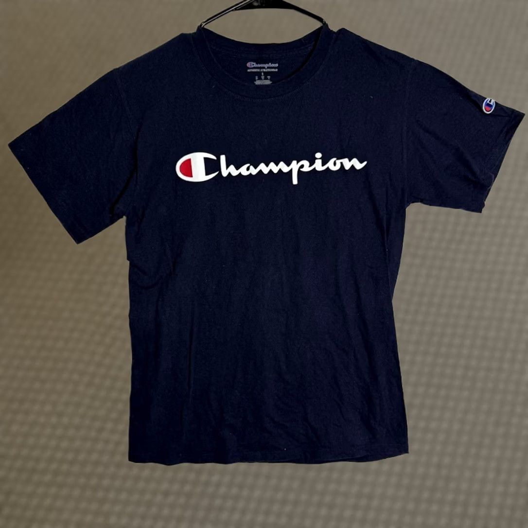 Champion Champion Athleticwear T-Shirt Blue Logo Men's Small Authentic Navy Size US S / EU 44-46 / 1 - 1 Thumbnail