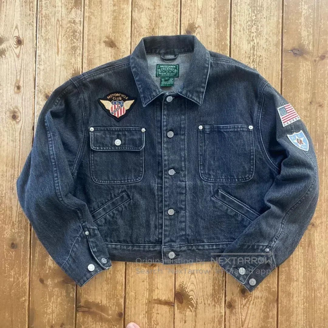 RRL Ralph Lauren vintage ralph lauren motorcycle denim jacket. Size M / US 6-8 / IT 42-44 - 1 Thumbnail