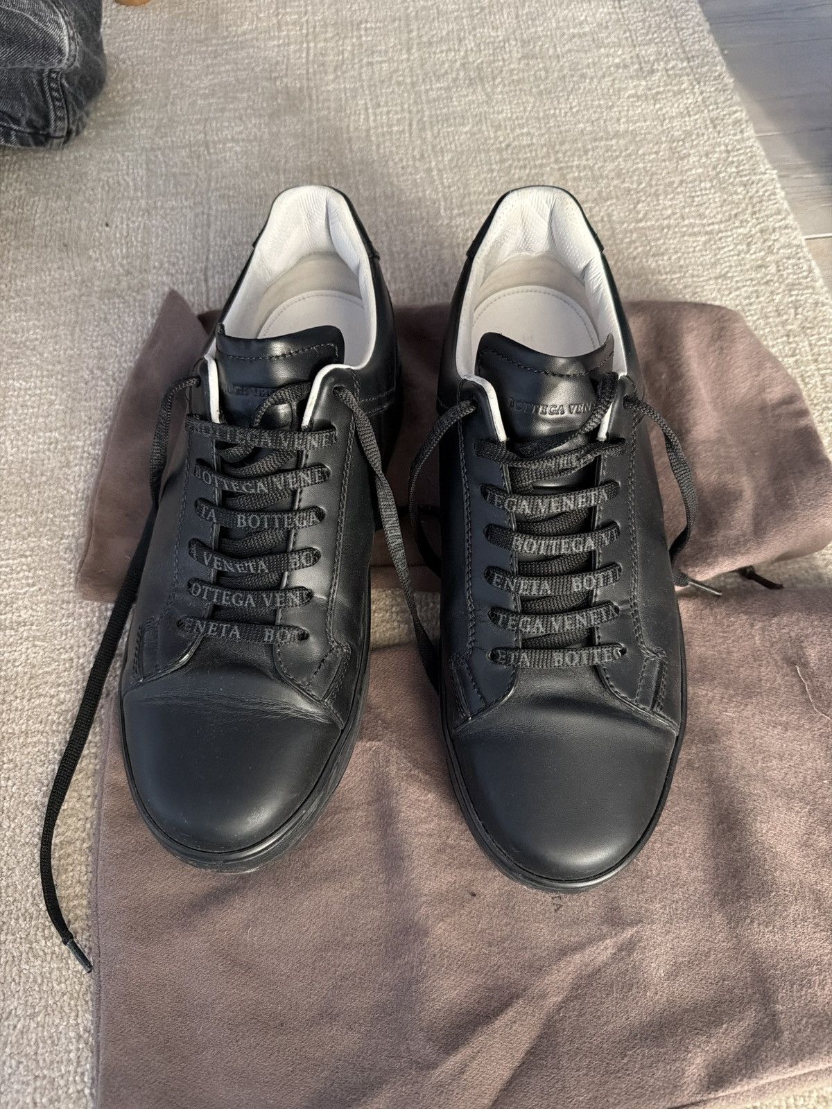 Bottega Veneta Black Leather sneakers Bottega Veneta 43,5 Size US 10.5 / EU 43-44 - 6 Thumbnail