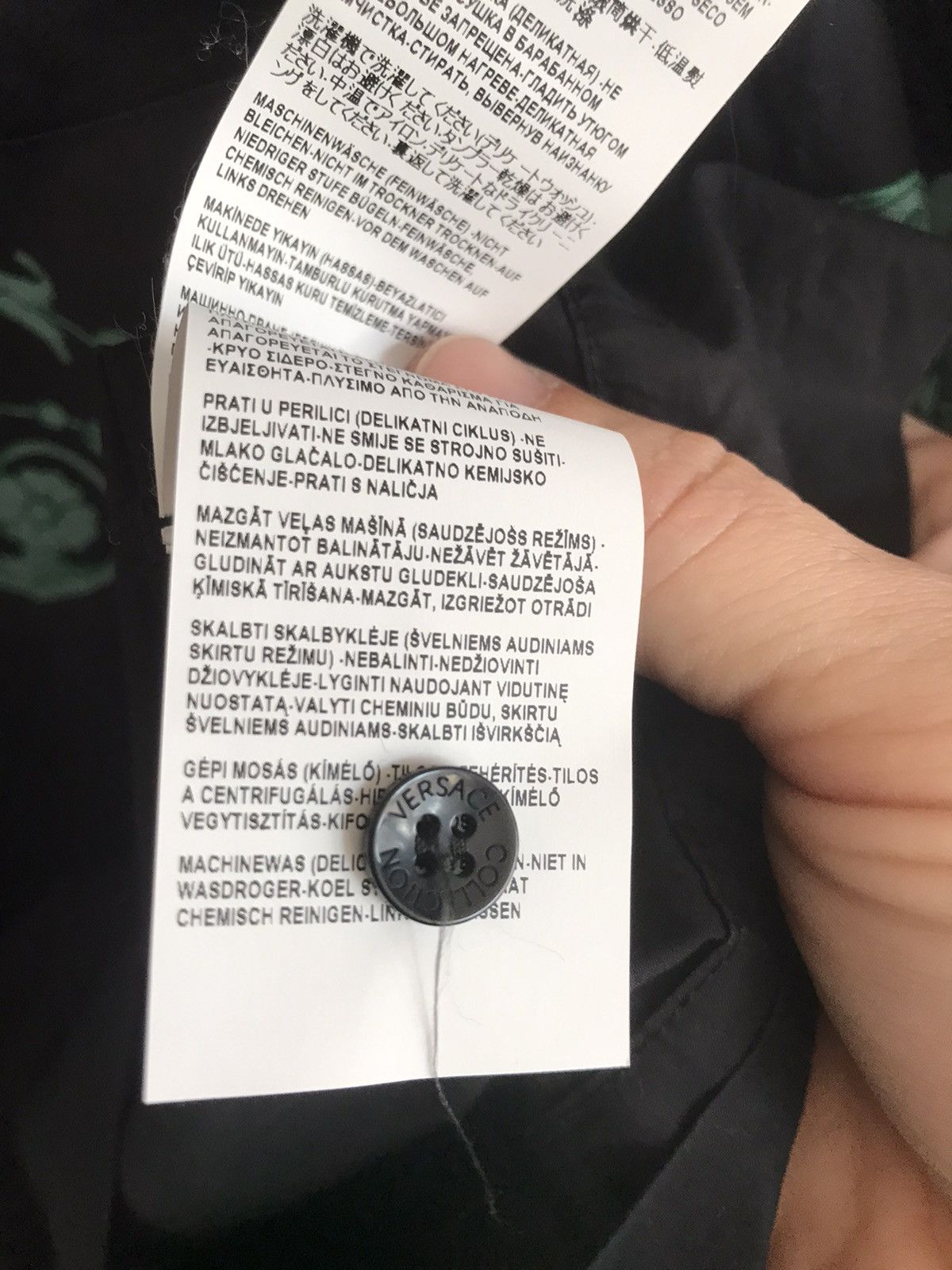 Versace Versace Black Half Buttons Up Short Sleeve Shirt Logo Tee SA Size US M / EU 48-50 / 2 - 9 Thumbnail