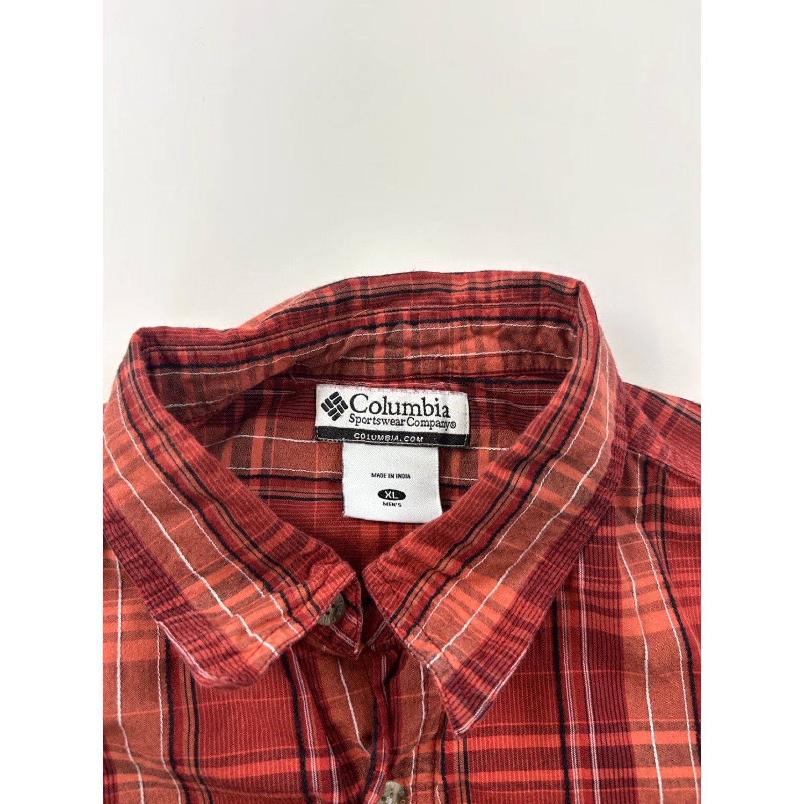 Vintage Columbia Shirt Mens XL Red Plaid Button-Up Short Sleeve Size US XL / EU 56 / 4 - 3 Thumbnail