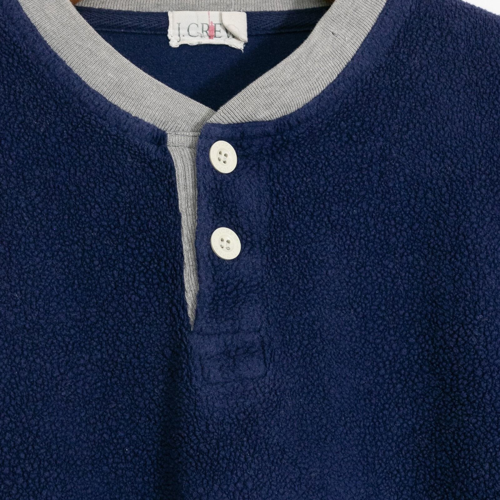 J.Crew Vintage 90s J.Crew French Terry Henley Shirt Mens Large Size US L / EU 52-54 / 3 - 3 Thumbnail