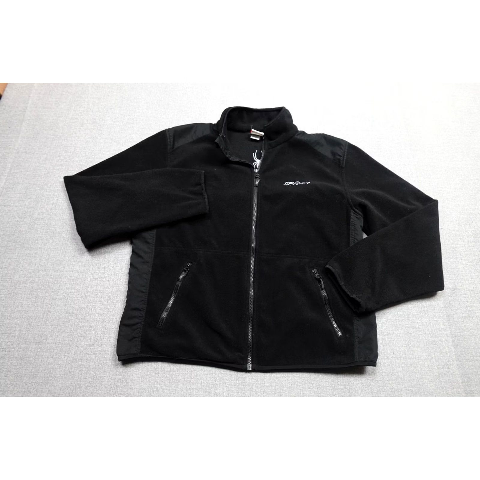 Spyder Spyder Fleece Jacket Mens XL Black Full Zip Lightweight Pockets Skiing Hiking Winter Regular Fit Size US XL / EU 56 / 4 - 4 Thumbnail