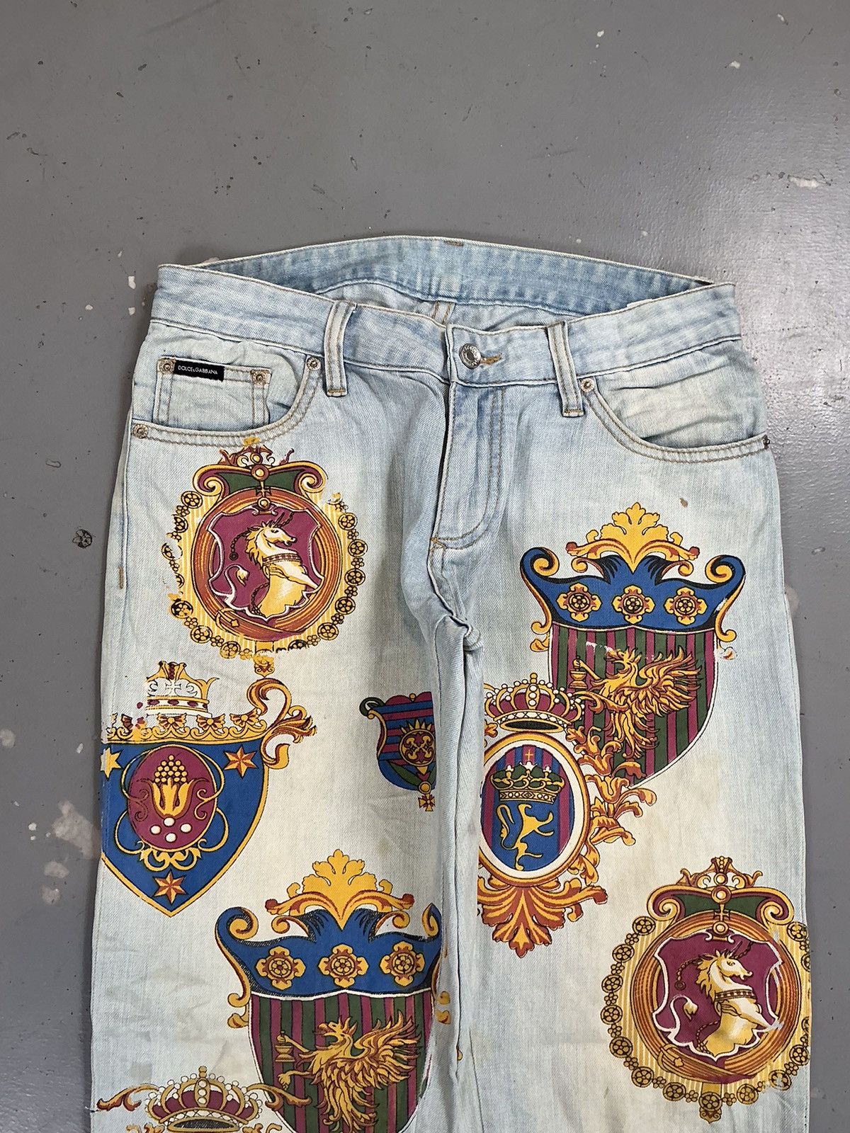 Dolce & Gabbana × Vintage Vintage dolce & Gabbana crazy royal printed denim Size US 32 / EU 48 - 5 Thumbnail