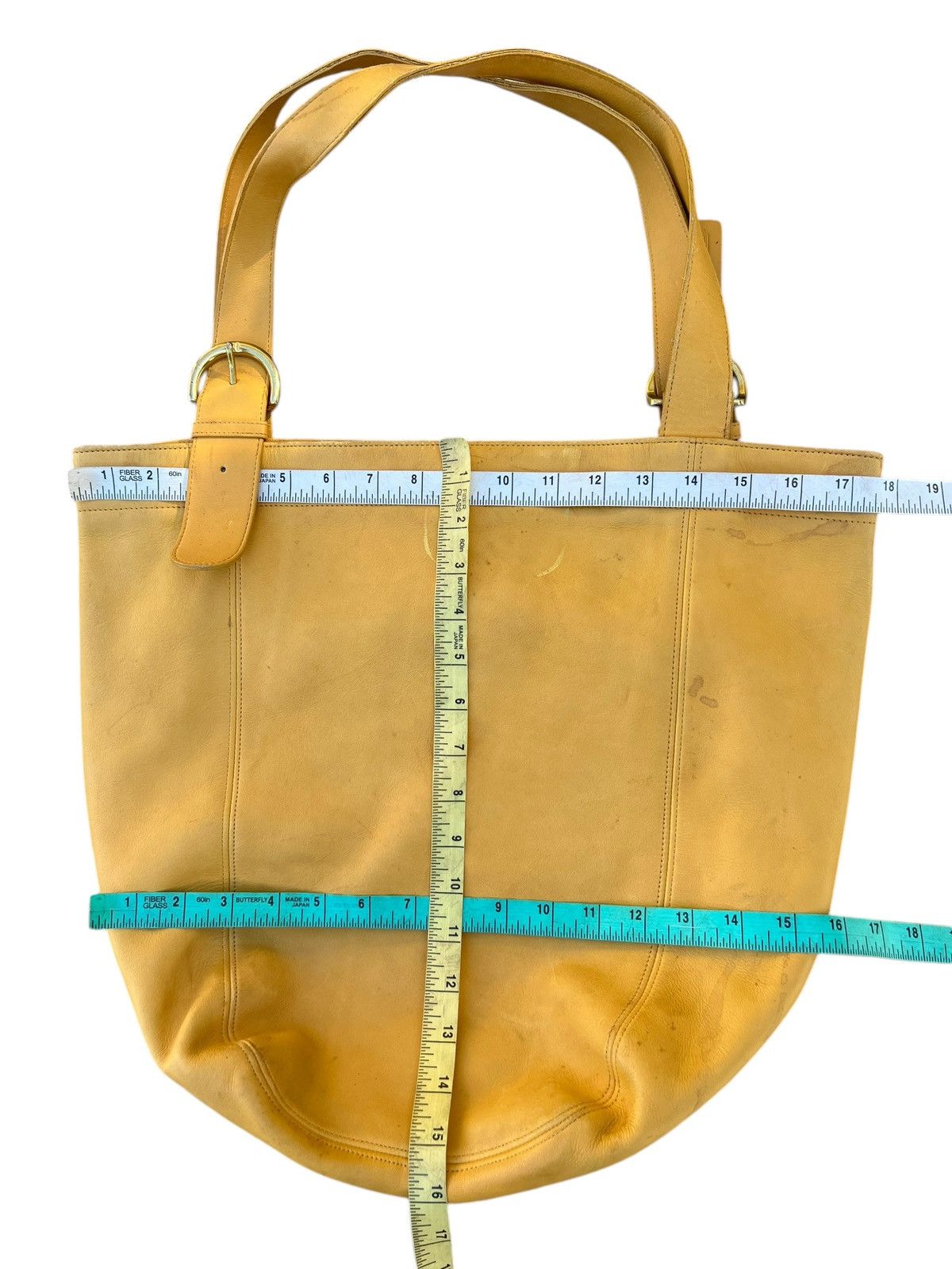 Leather Vintage 90s COACH Scratches Stains Patina Leather Tote Bag Size ONE SIZE - 25 Thumbnail