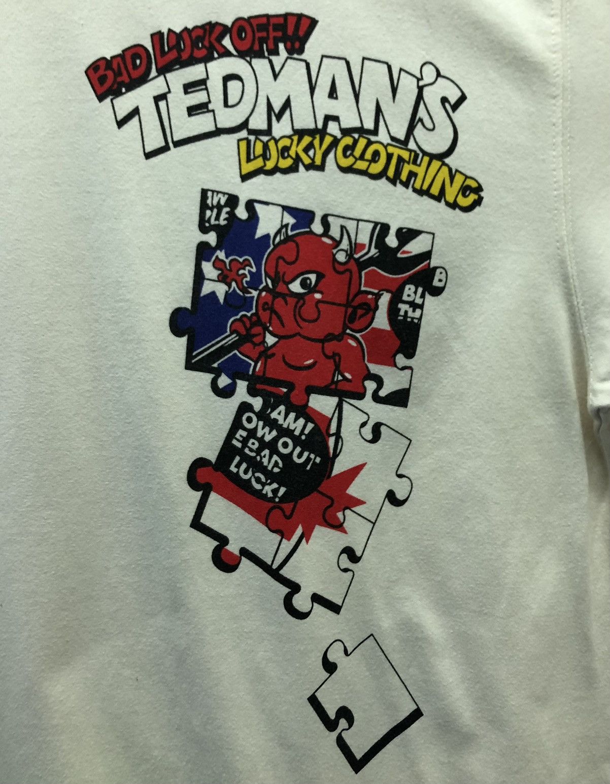 Vintage Ted Company Bad Luck Off Tedman's Lucky Clothing T-Shirt Size US L / EU 52-54 / 3 - 4 Thumbnail