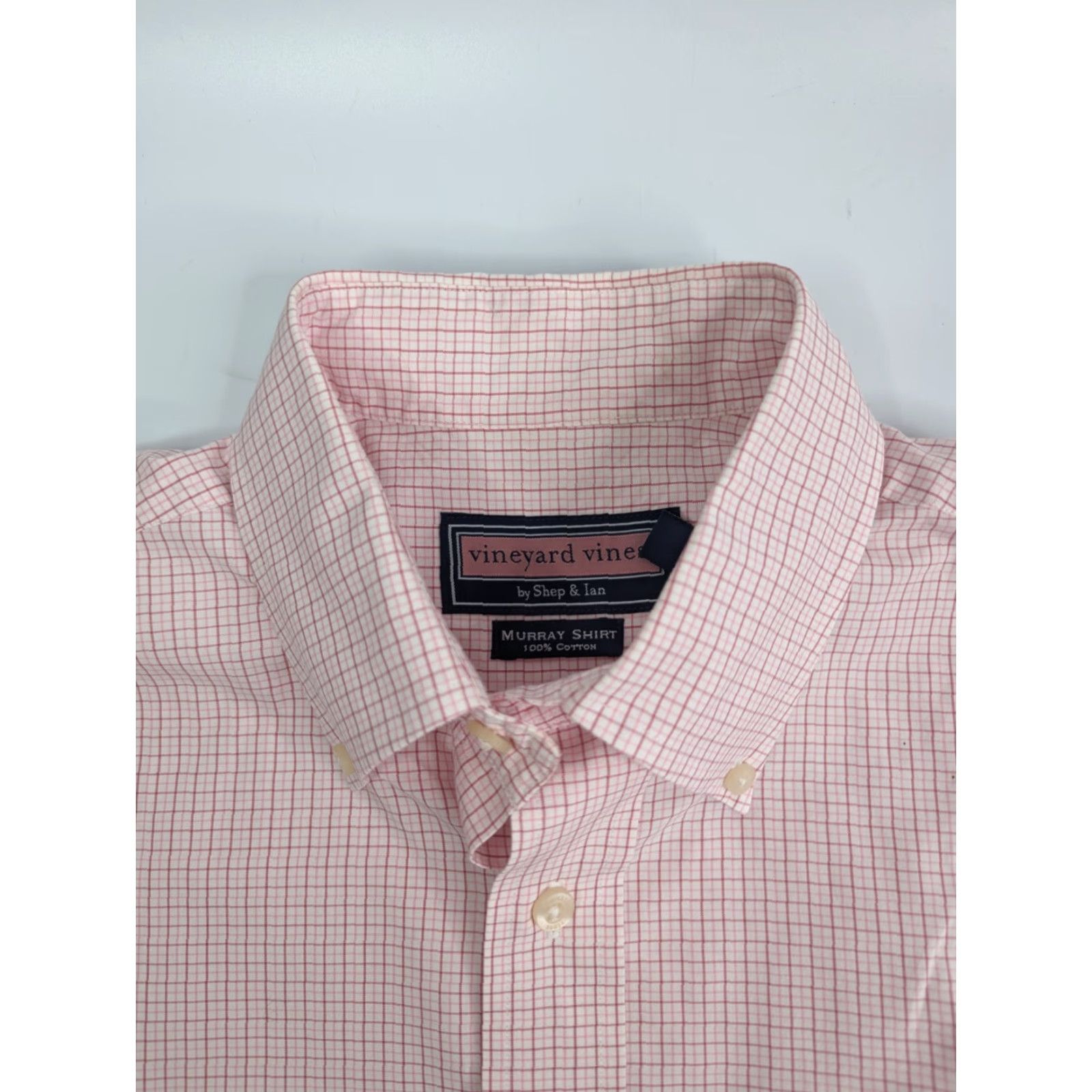 Vineyard Vines Vineyard Vines Button-Up Shirt Mens M Pink Plaid Long Sleeve Classic Preppy Collared Button-Down Button-Up Shirt Pink Mens M Vintage: No Size US M / EU 48-50 / 2 - 7 Thumbnail