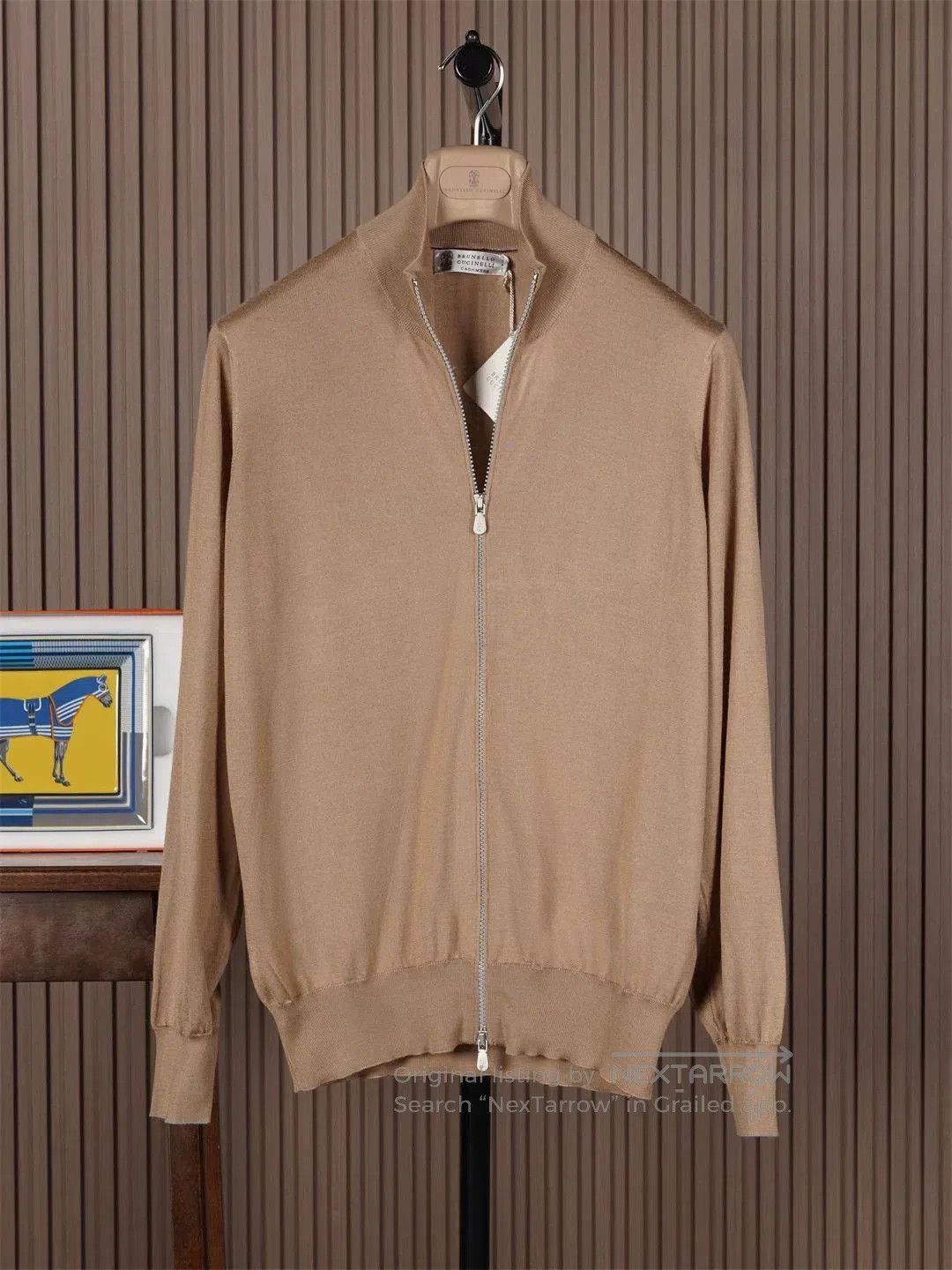 Brunello Cucinelli Brunello Cucinelli Cashmere Silk Knit Jacket. Size US XL / EU 56 / 4 - 1 Thumbnail
