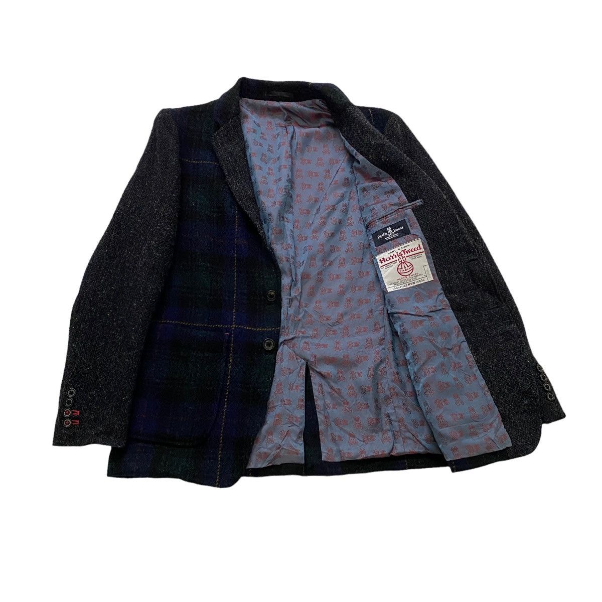 Harris Tweed × Japanese Brand × Psycho Bunny ☀️Harris Tweed x Psycho Bunny wool tartan multicolor jacket Size US S / EU 44-46 / 1 - 9 Thumbnail