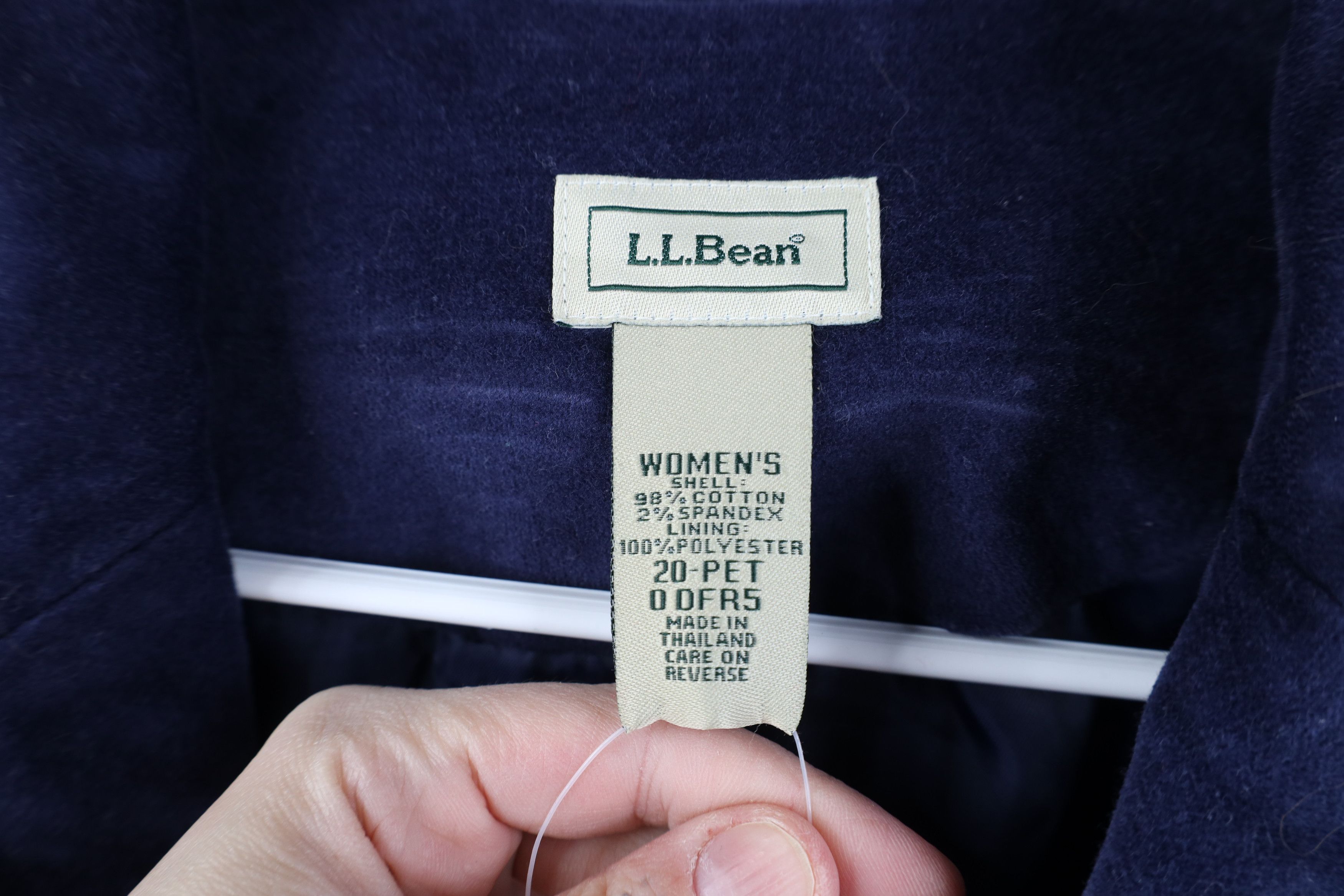 L.L. Bean Deadstock Vintage LL Bean Velour Suit Blazer Jacket Blue Size 3XL / US 20-22 - 9 Thumbnail