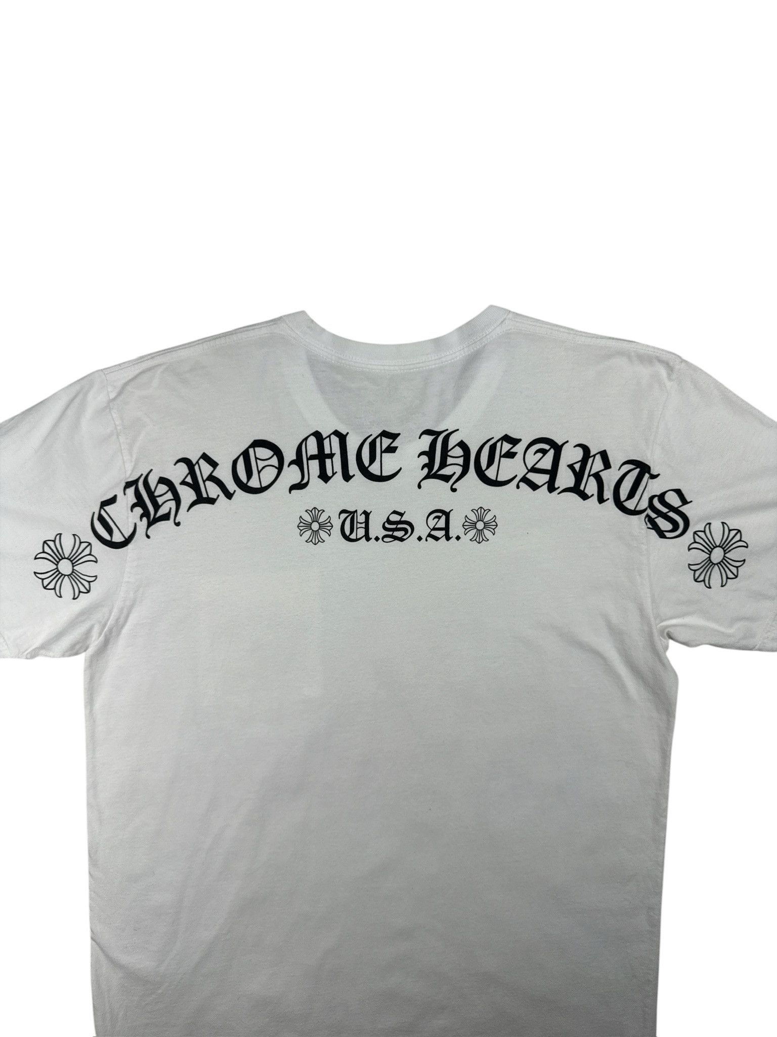 Chrome Hearts Chrome Hearts Shoulder Logo Pocket Tee USA Edition White Size US L / EU 52-54 / 3 - 6 Thumbnail