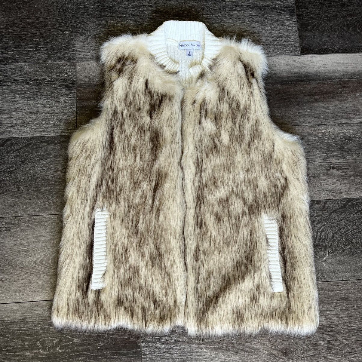 Vintage Vintage Y2K Rebecca Malone Faux Rabbit Fur Sleeveless Vest Size S / US 4 / IT 40 - 1 Thumbnail