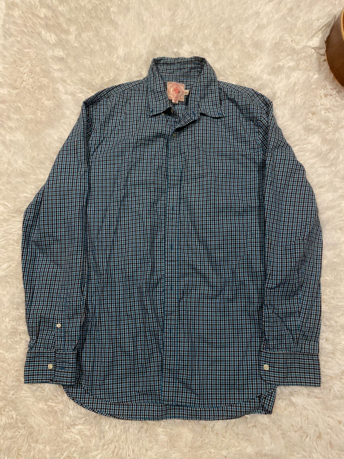 J. Press J. PRESS Mens Size XL Blue Gingham Check Button Down Sport Size US XL / EU 56 / 4 - 8 Thumbnail