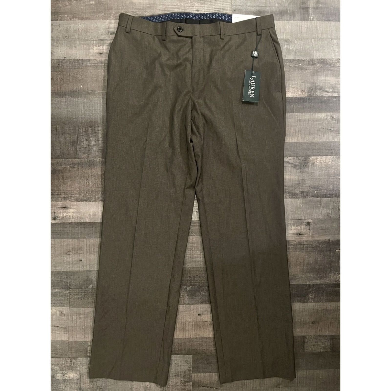 Ralph Lauren Lauren Ralph Lauren Classic-Fit Ultraflex Pant Brown 36x30 NWT Dress Pants Men Brown Check Polyester Viscose Ultraflex NWT F56 Size US 36 / EU 52 - 3 Thumbnail
