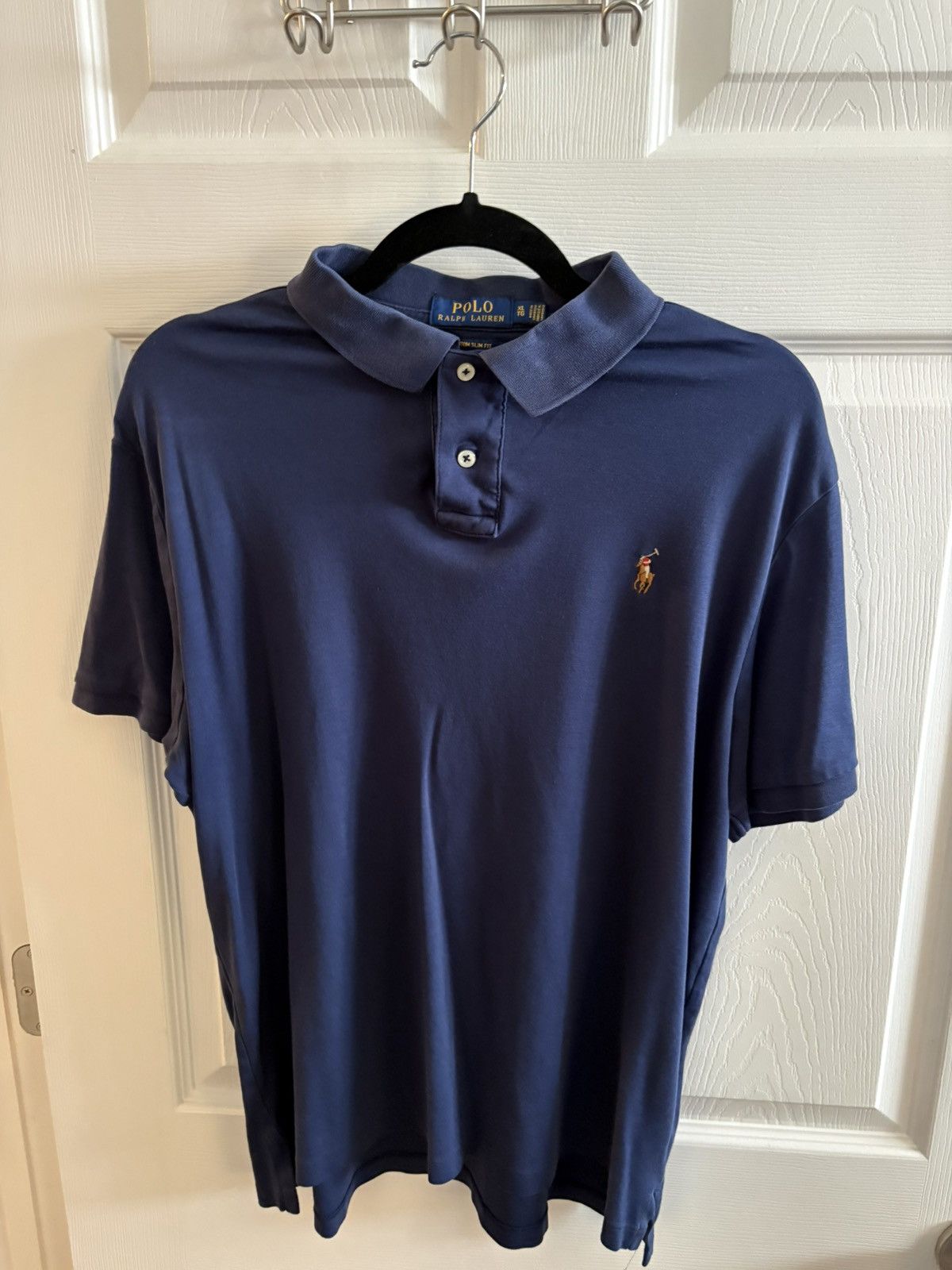 Polo Ralph Lauren Polo Ralph Lauren Custom Slim Fit Polo – Navy (Size XL) Size US XL / EU 56 / 4 - 1 Thumbnail