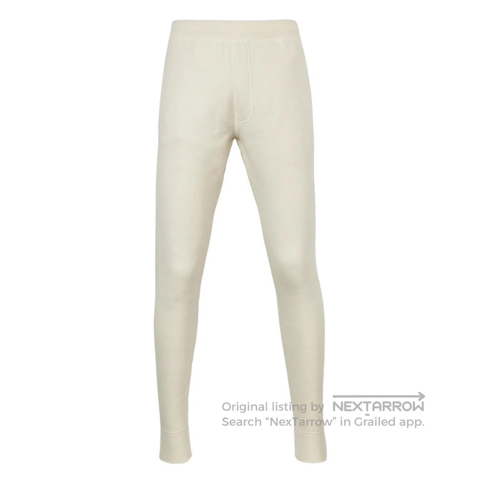 Prada Prada Beige Ribbed Cuff Elastic Waist Pants. Size US 30 / EU 46 - 1 Thumbnail