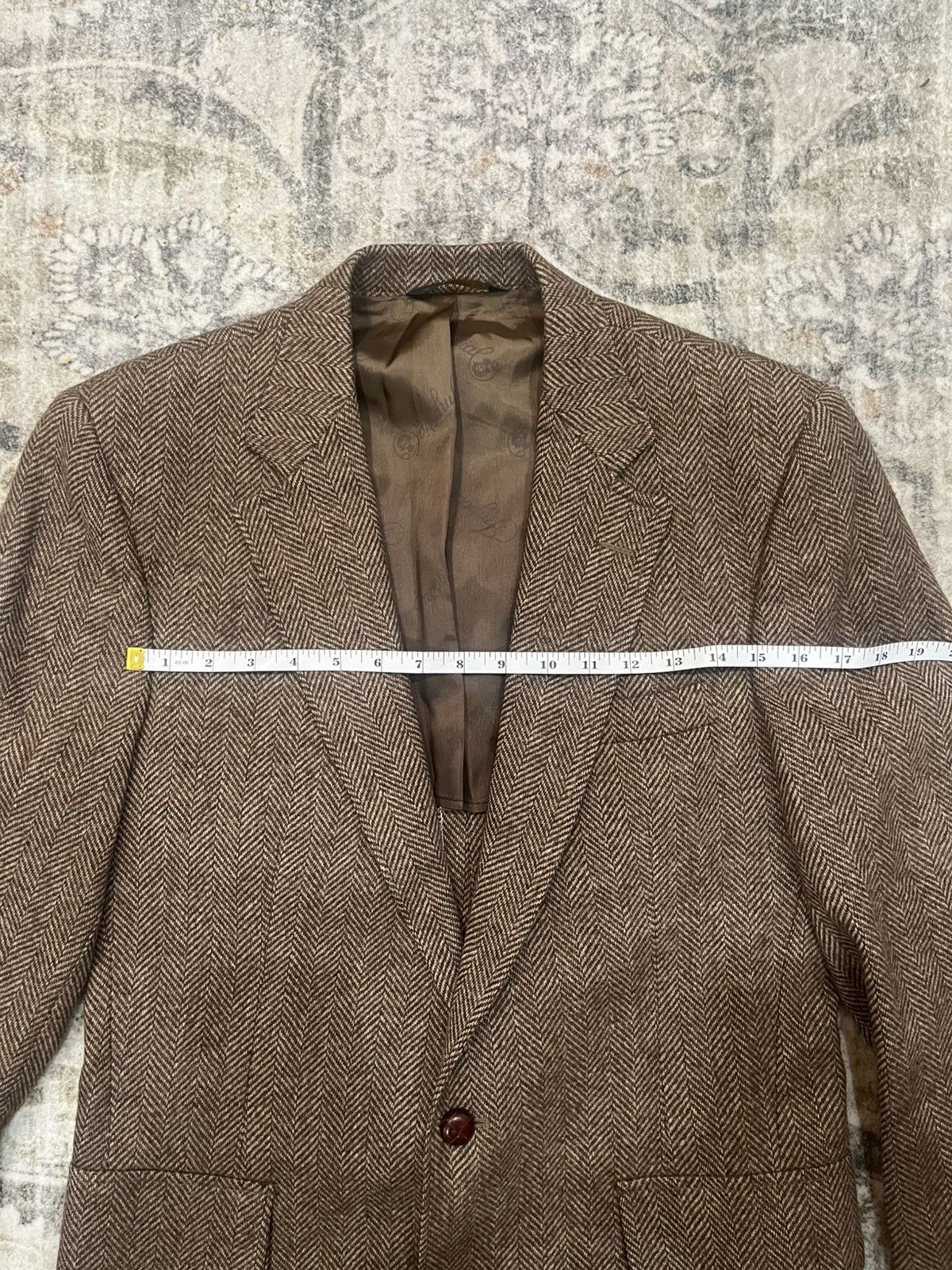 Harris Tweed Vintage 1980s Tweed Blazer, Made in USA Size 40S - 4 Thumbnail
